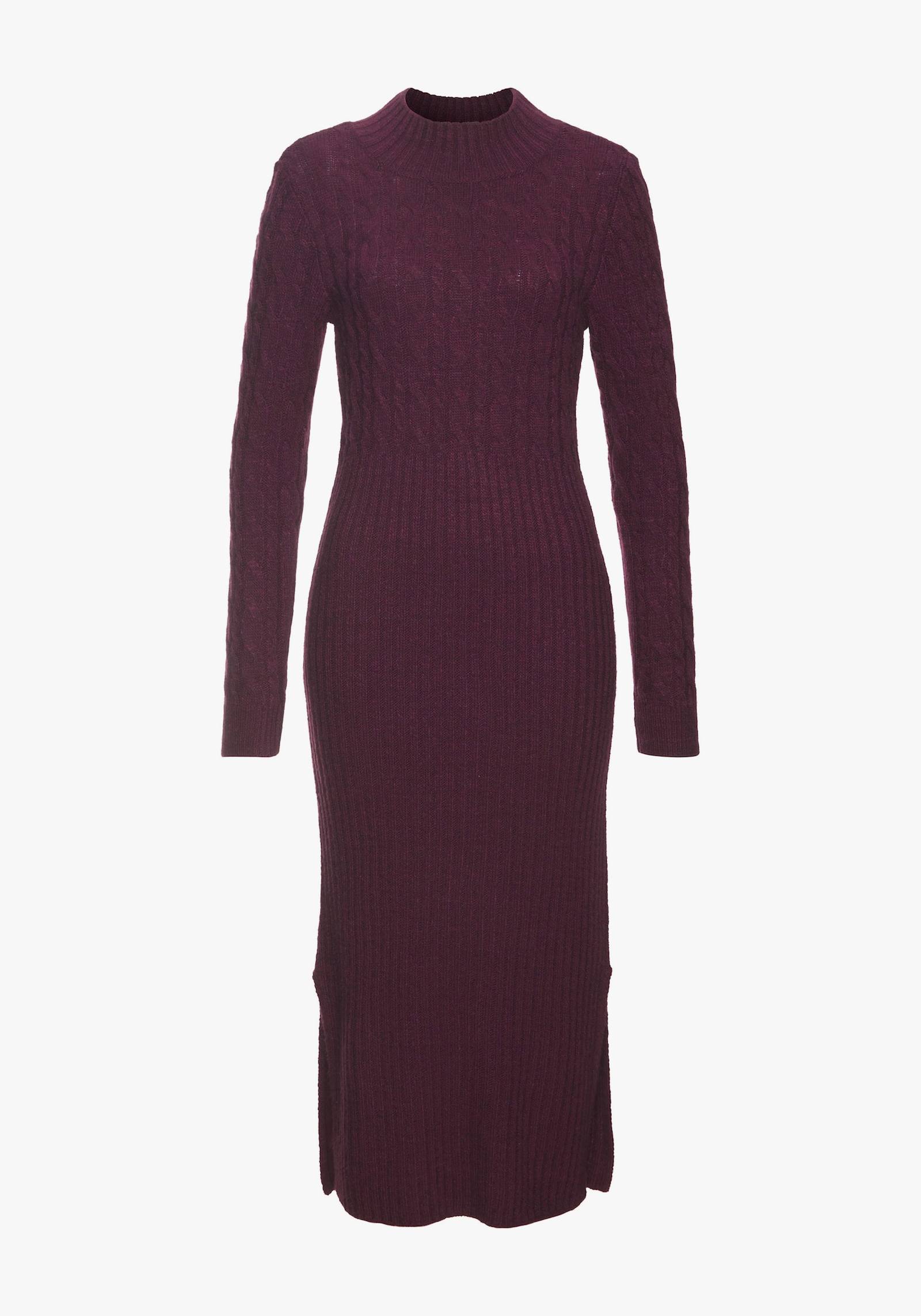 LASCANA Strickkleid - bordeaux/burgunder