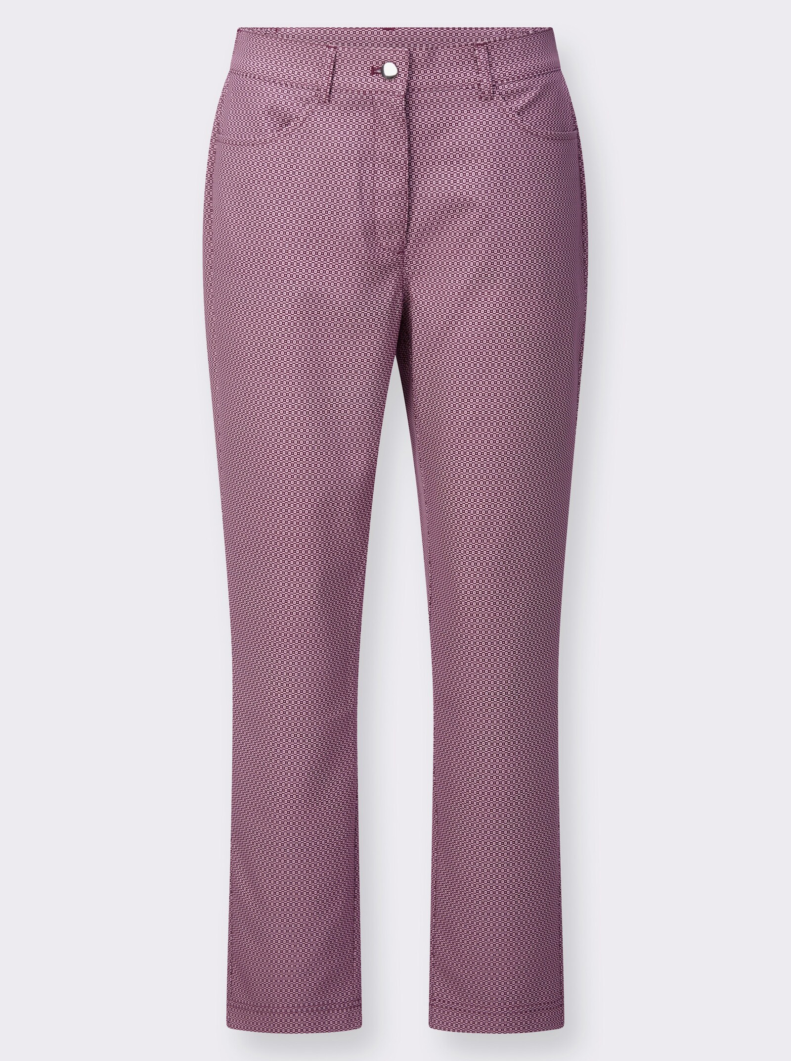 7/8-Hose im Minimal-Muster - rosé-bedruckt