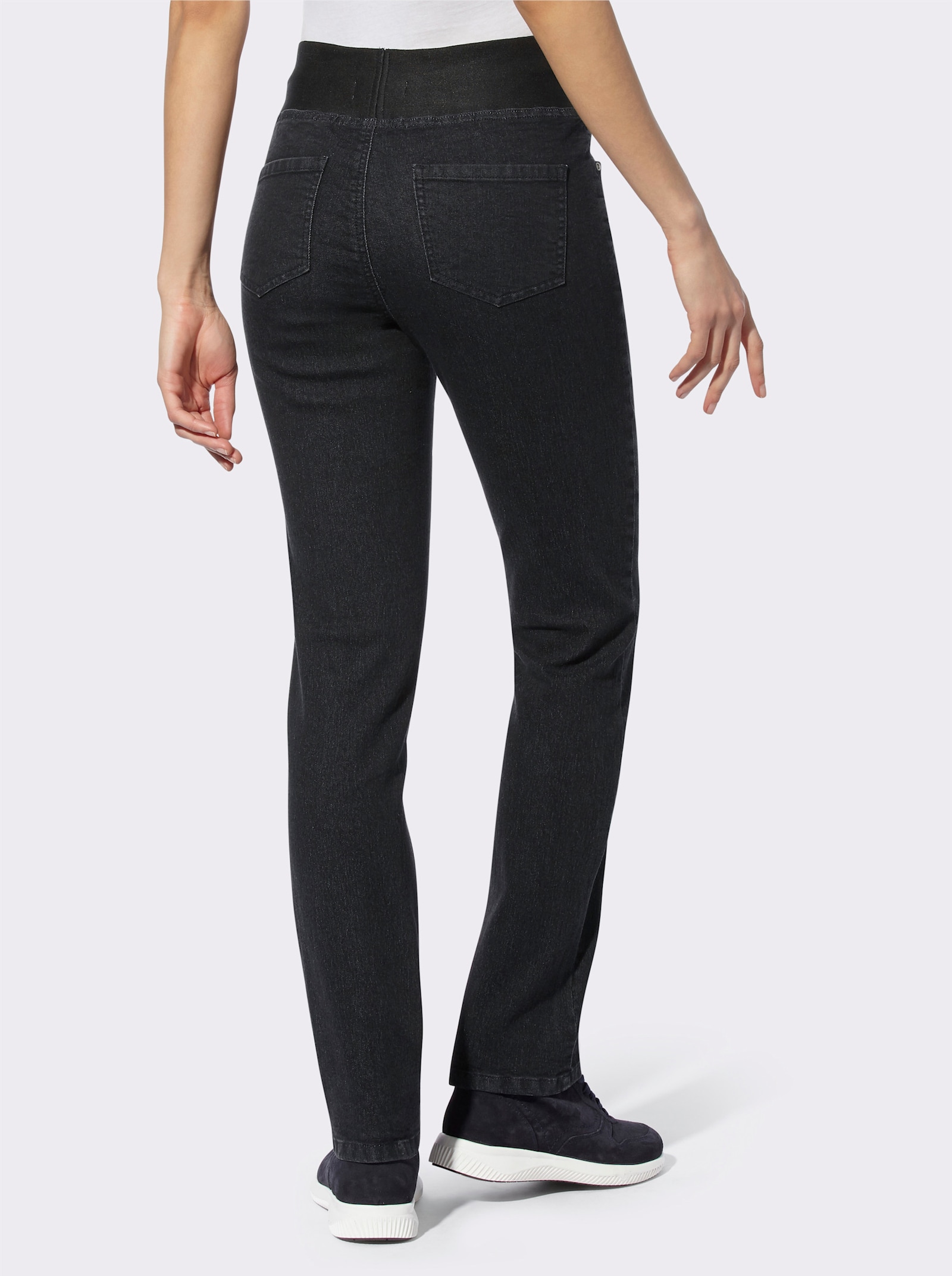 heine Schlupfjeans mit geradem Bein - black denim