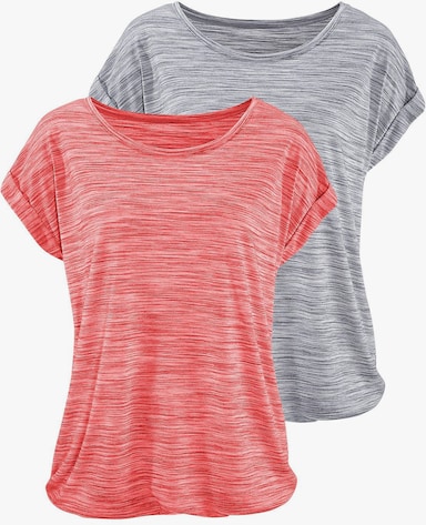 Beachtime T-Shirt - apricot-meliert, grau-meliert