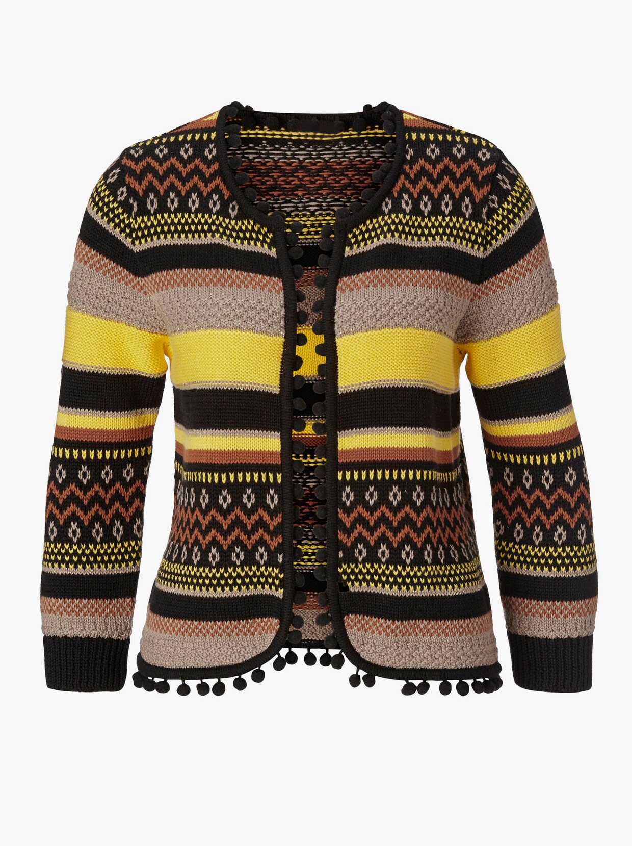 Pletený sveter - pestrá vzorovaná