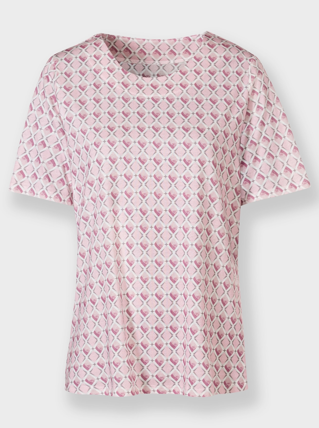 Shirt - violett-rosé-bedruckt