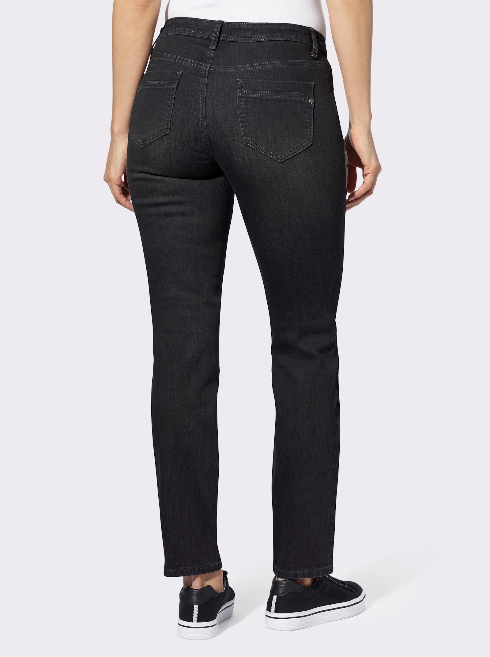 Thermojeans mit weich angerauter Innenseite - black denim