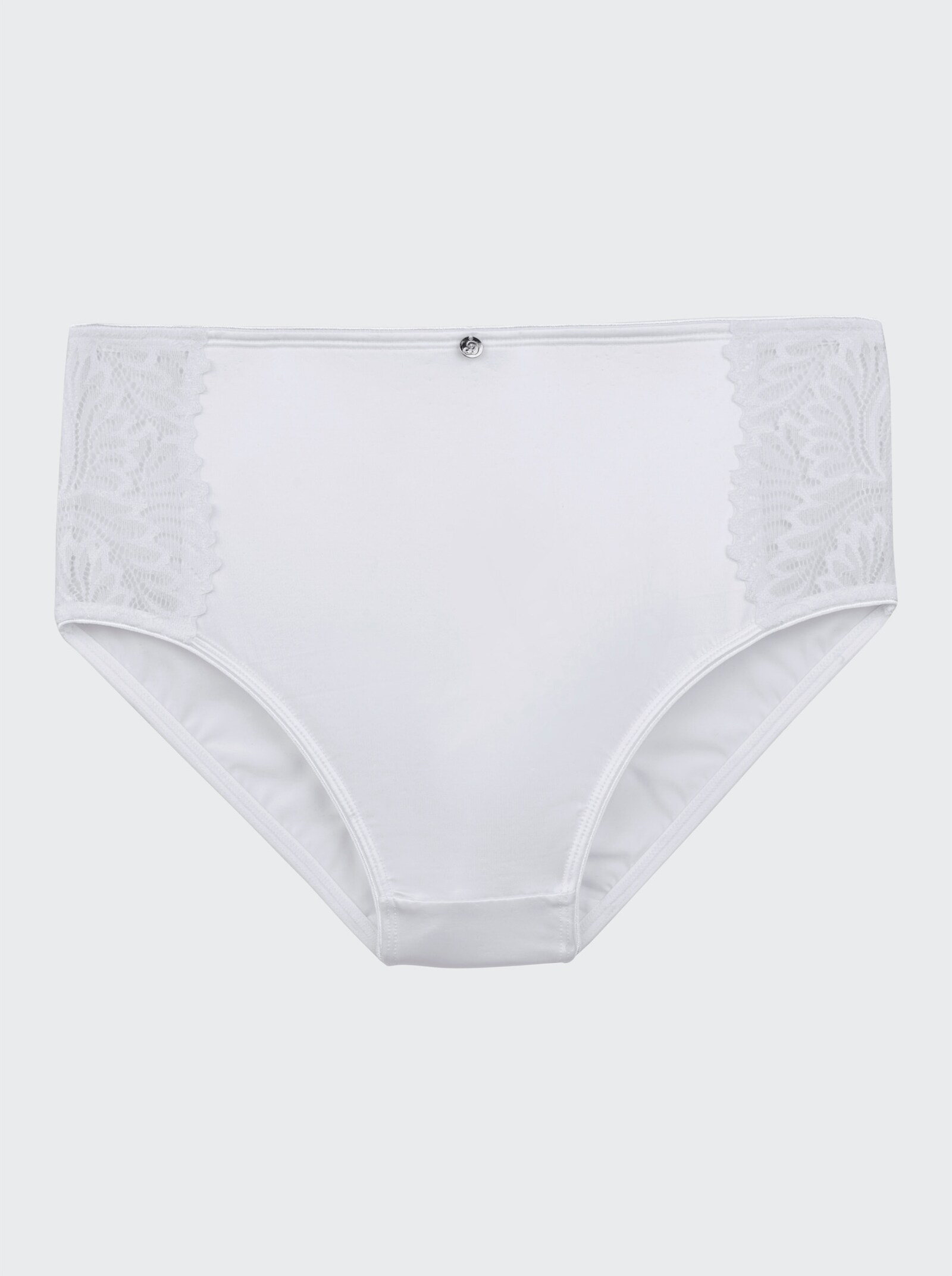 wäschepur Hüftslip mit seitlichem Spitzeneinsatz - weiß