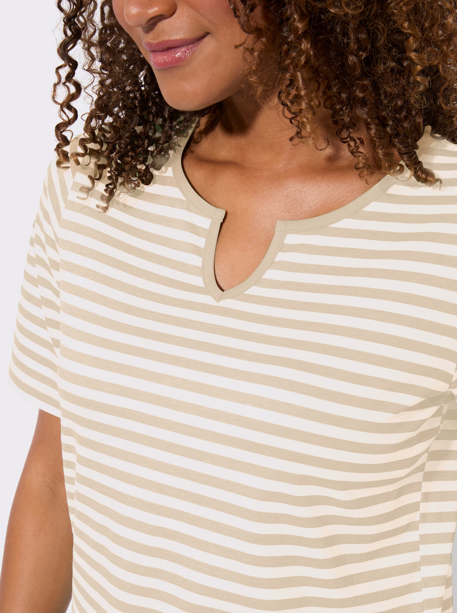 Shirt-Set mit kurzen Ärmeln - sand