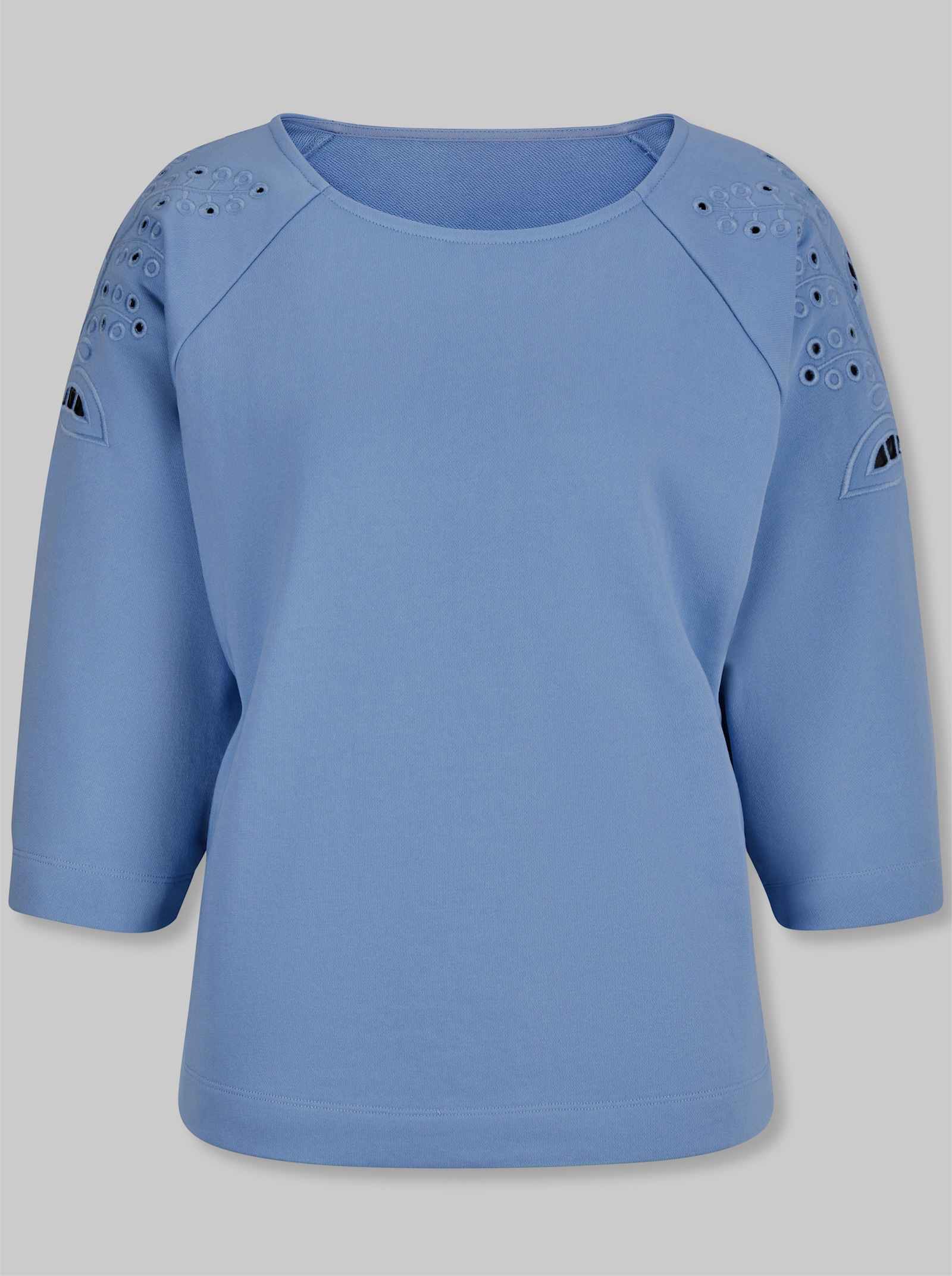 heine Sweatshirt mit 3/4-Arm - himmelblau