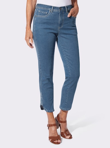 7/8-Jeans mit Passformsattel hinten - blue-bleached