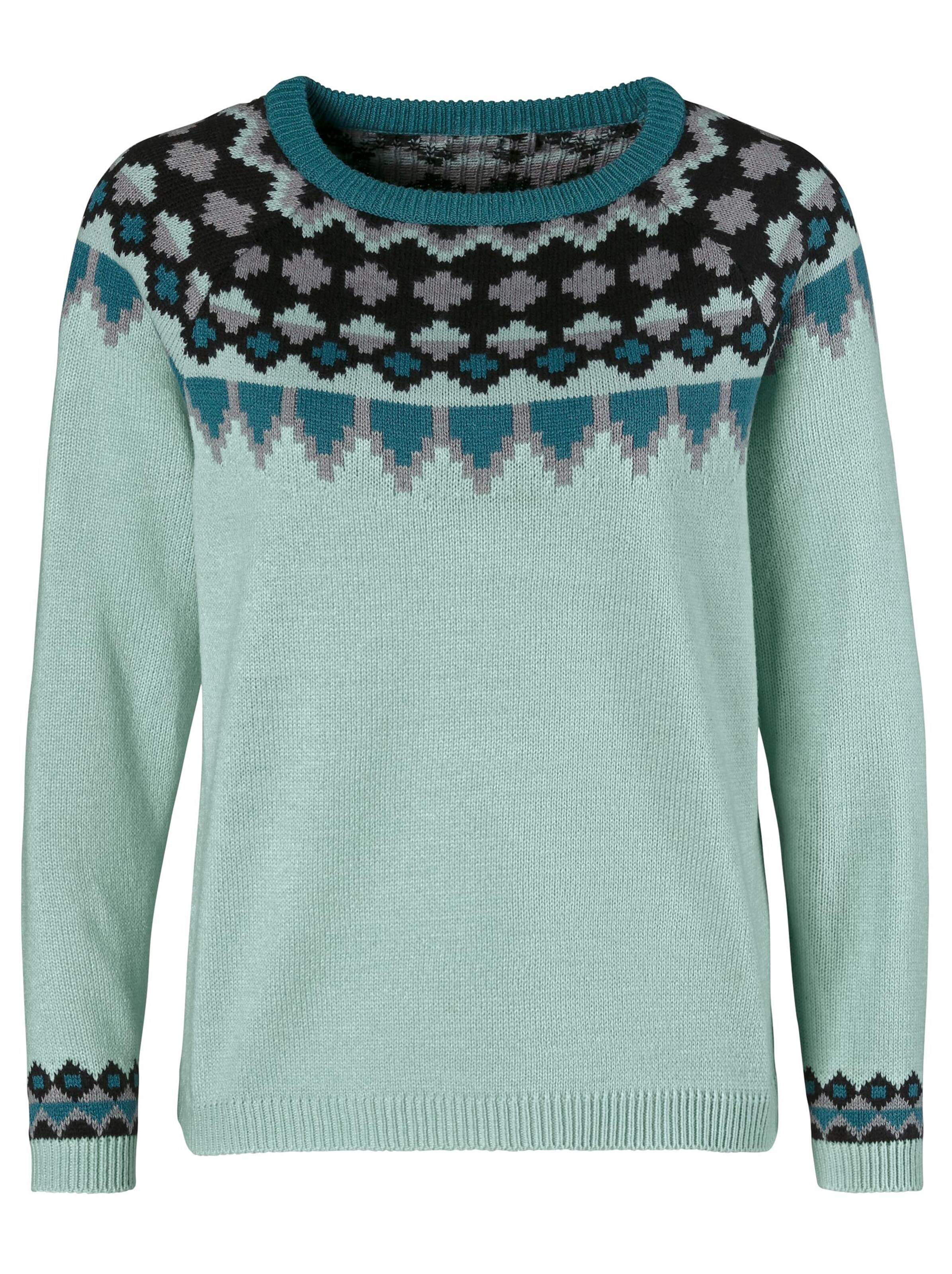 Pullover - mint-gemustert
