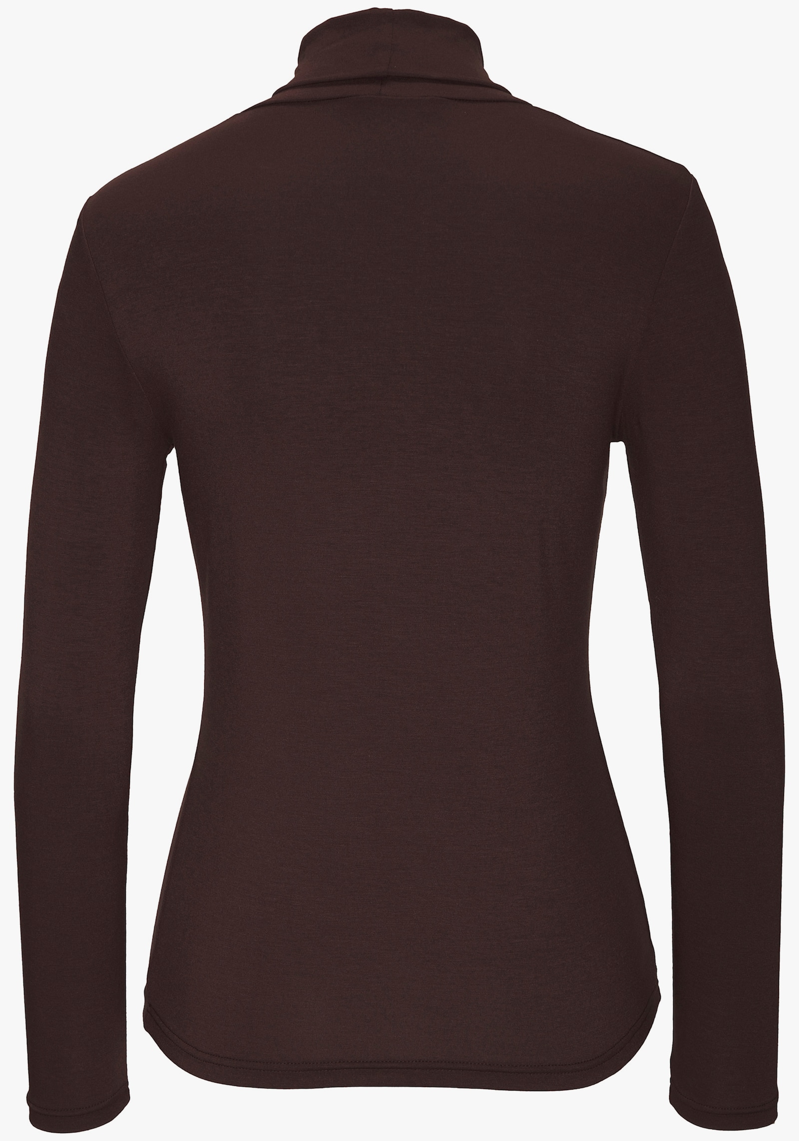 LASCANA Colshirt - donkerbruin
