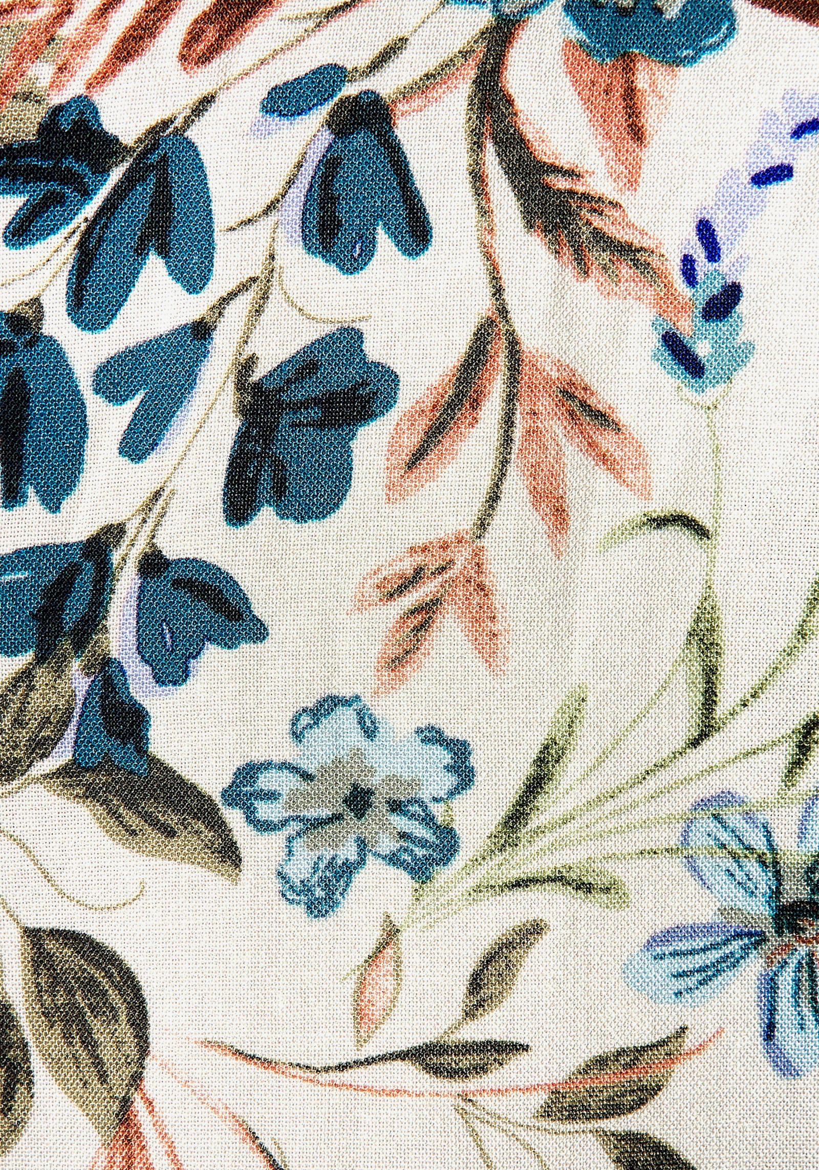 Buffalo Tunikakleid - creme-blau bedruckt