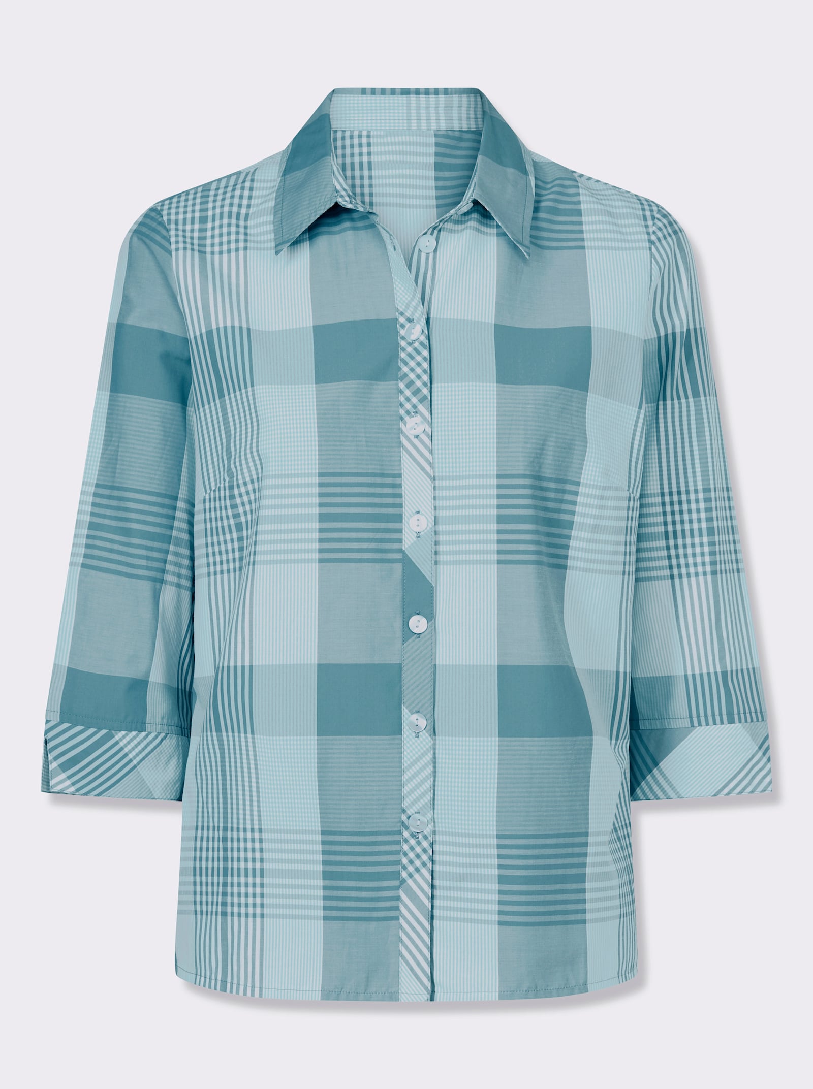 Karobluse - ozean-weiss-kariert