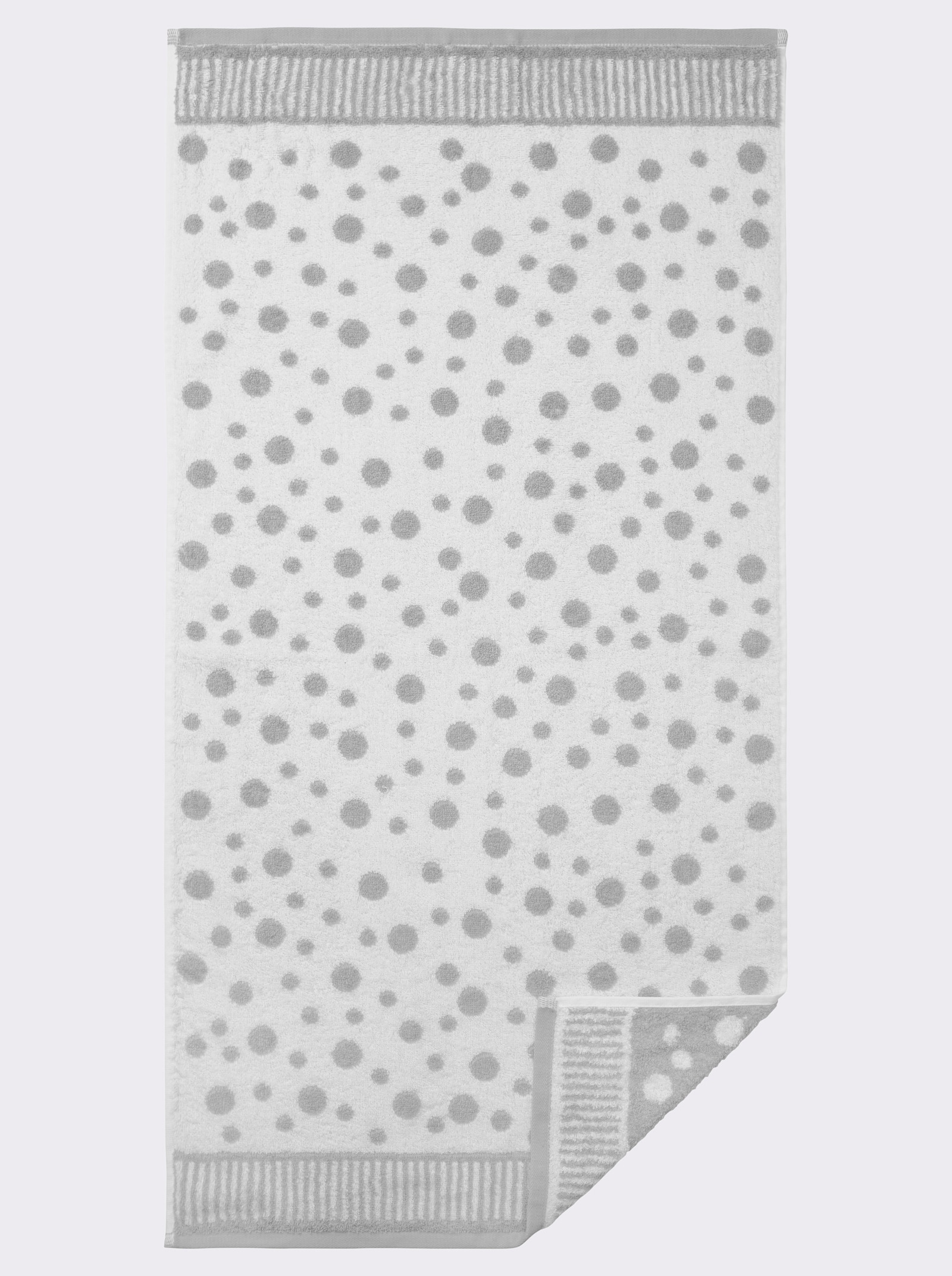 Ross Handtuch - weiss-hellgrau-gemustert