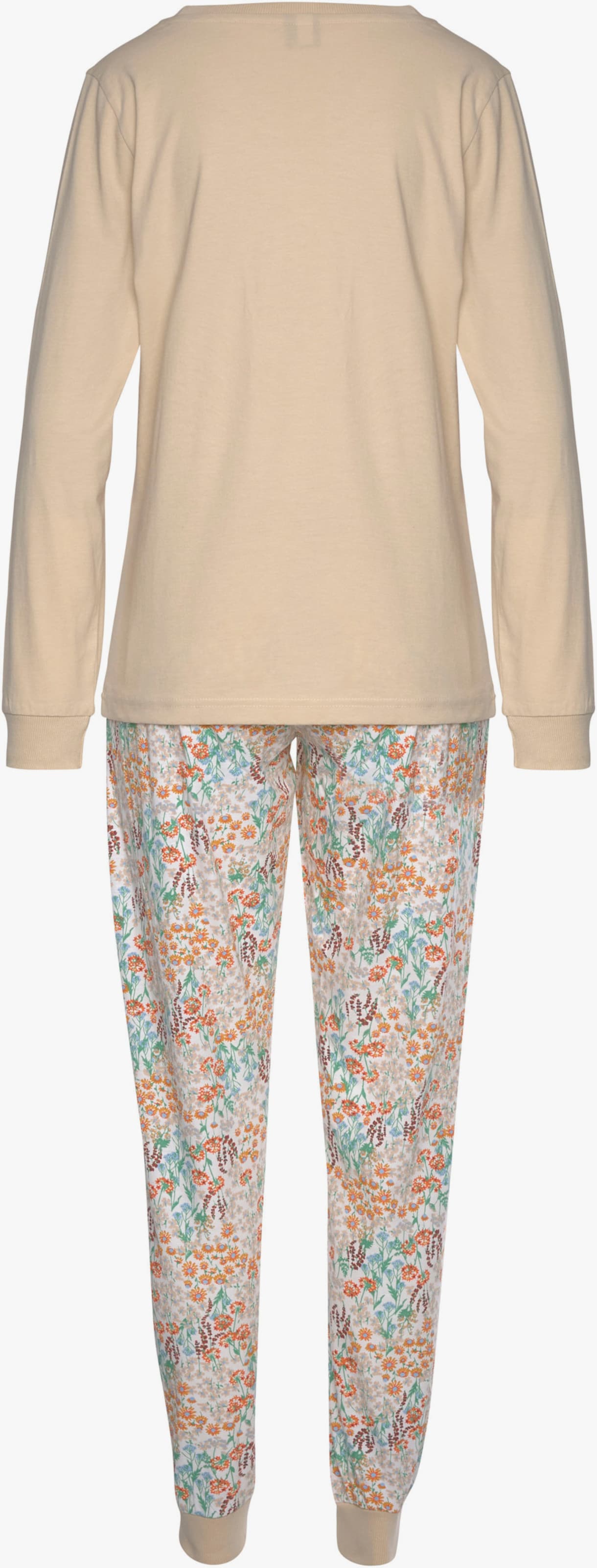 Vivance Dreams Pyjama - zand gebloemd, donkergrijs gebloemd