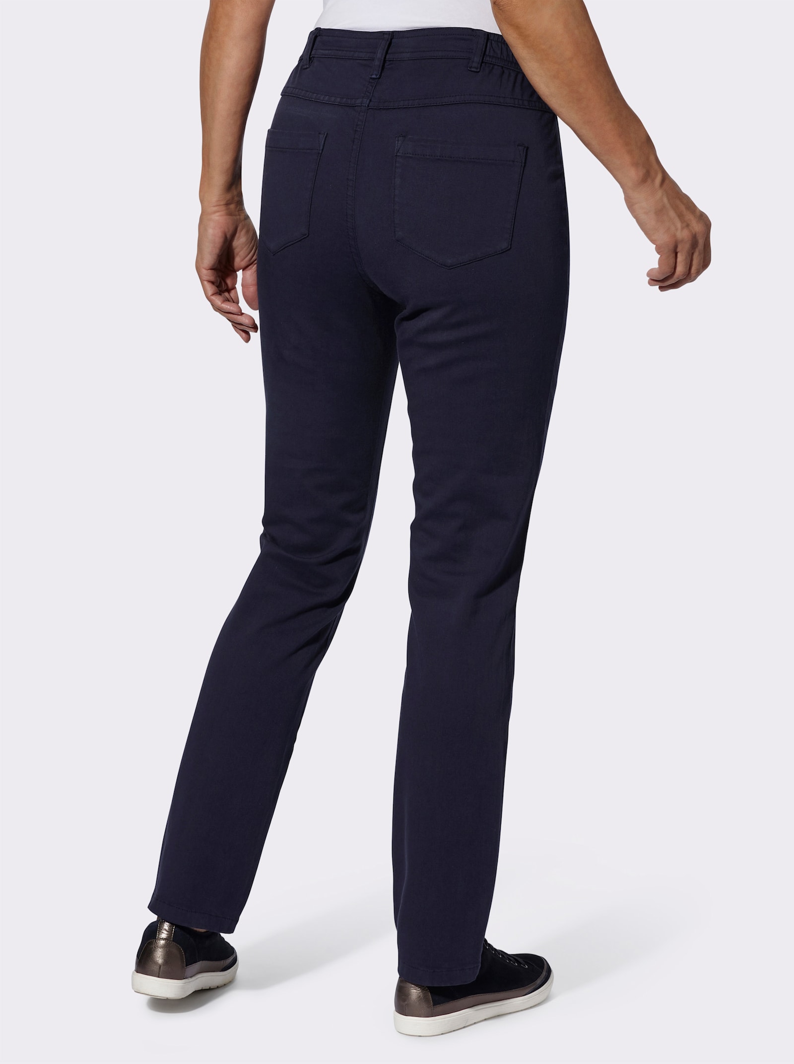 Stretch-Hose mit aufgesetzten Taschen - marine