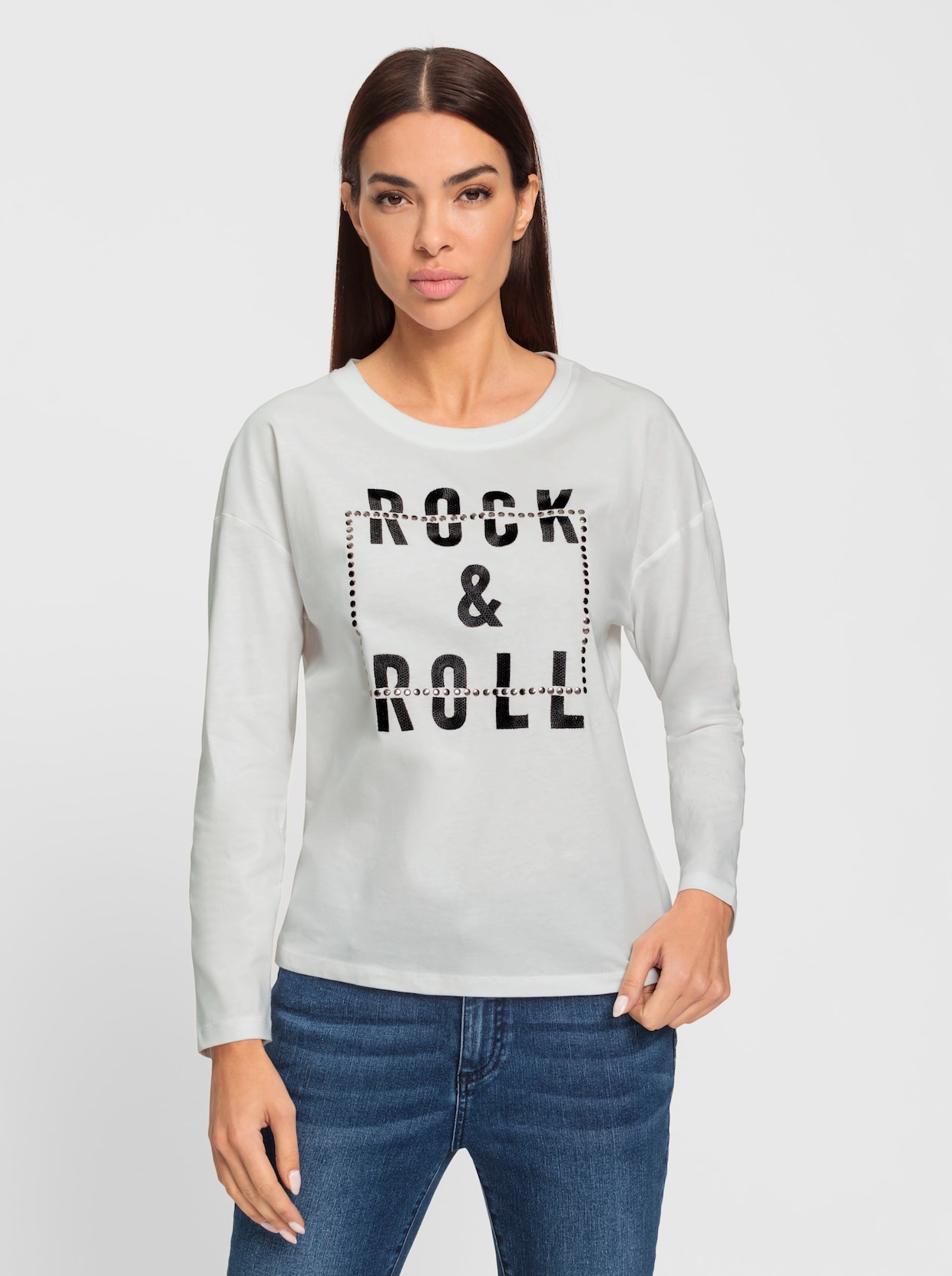 heine Shirt met lange mouwen - ecru