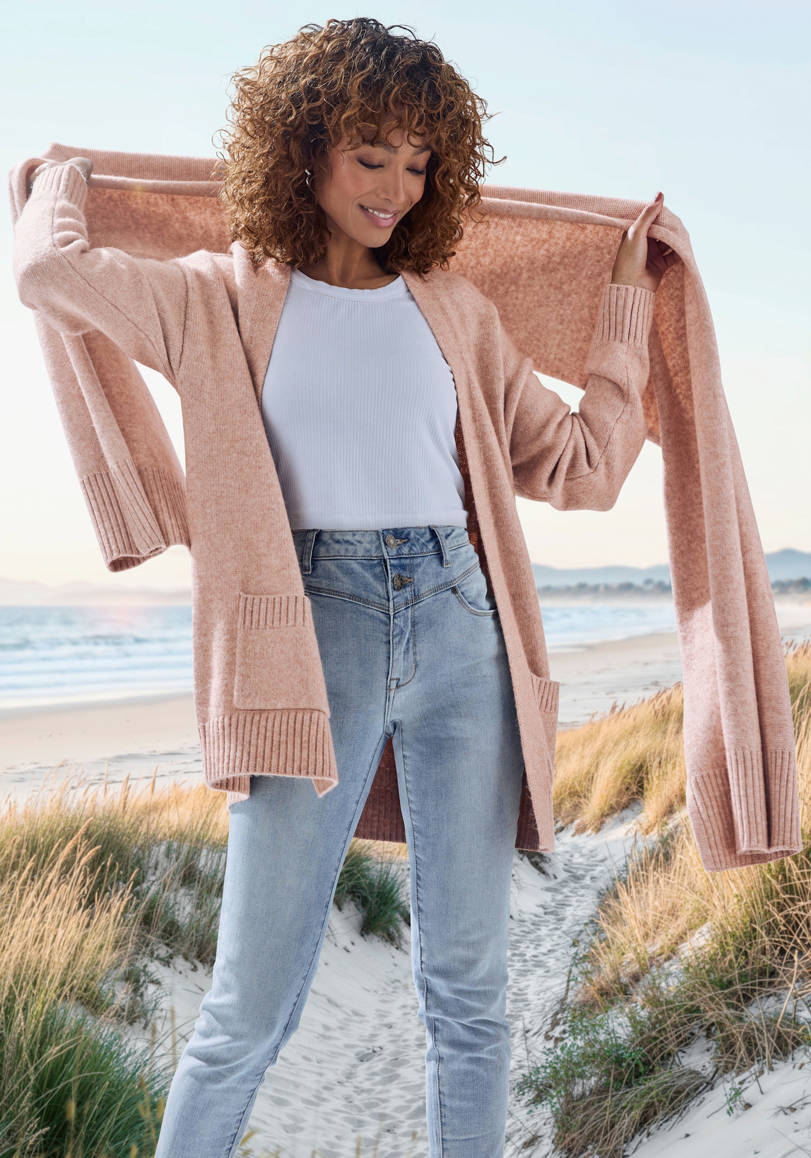 Vivance Vest - beige gemêleerd