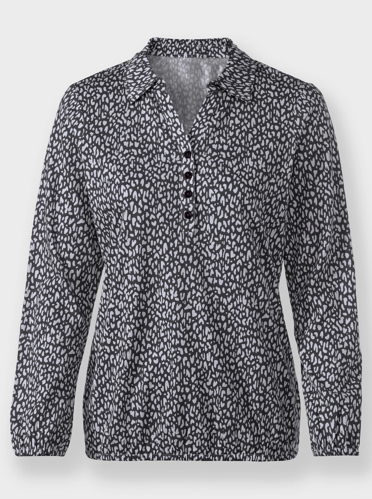 Shirt met lange mouwen - zwart/wit geprint