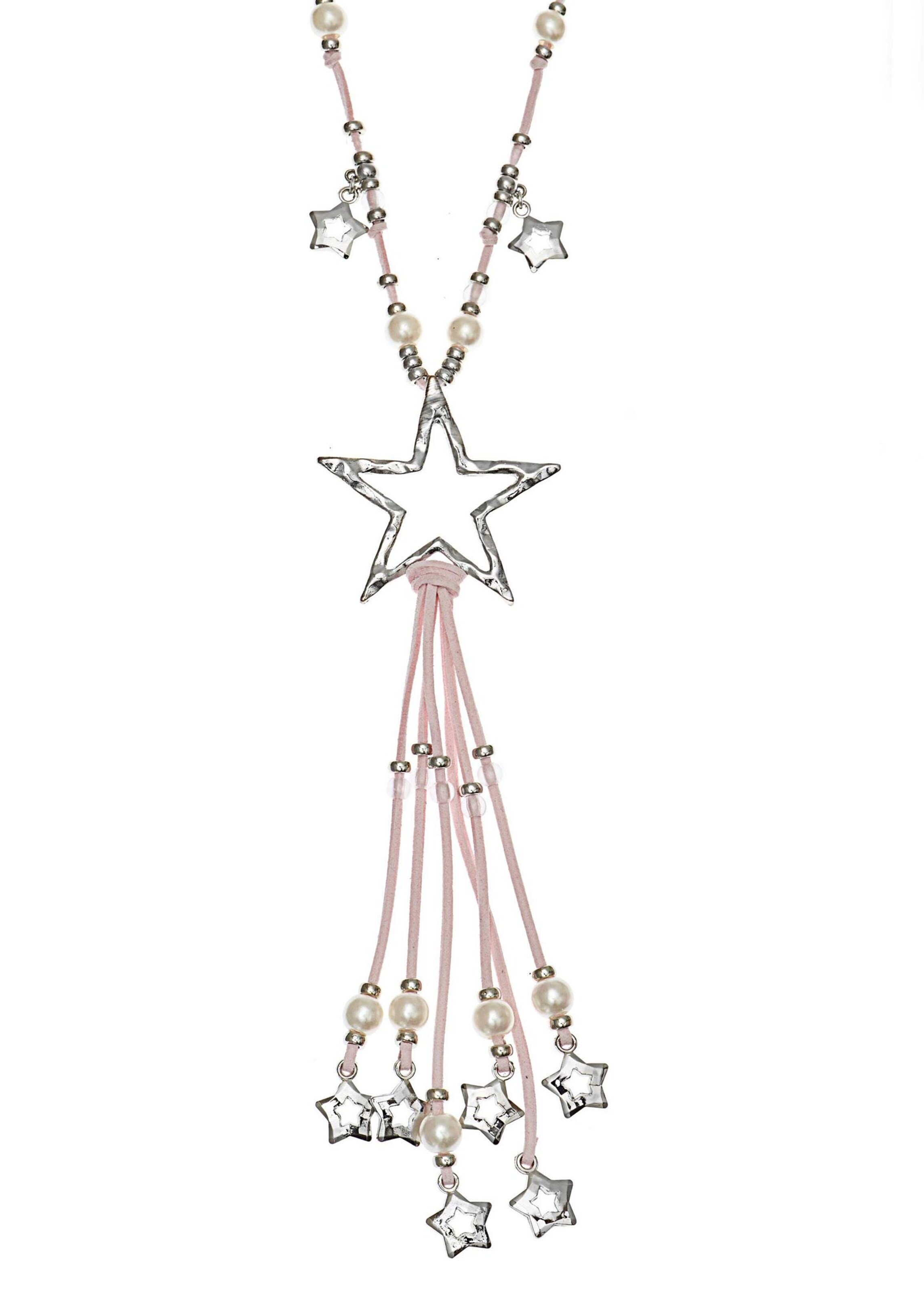 Accessoires Halsketten & Colliers LASCANA Kette mit Anhänger in rosa-silberfarben 