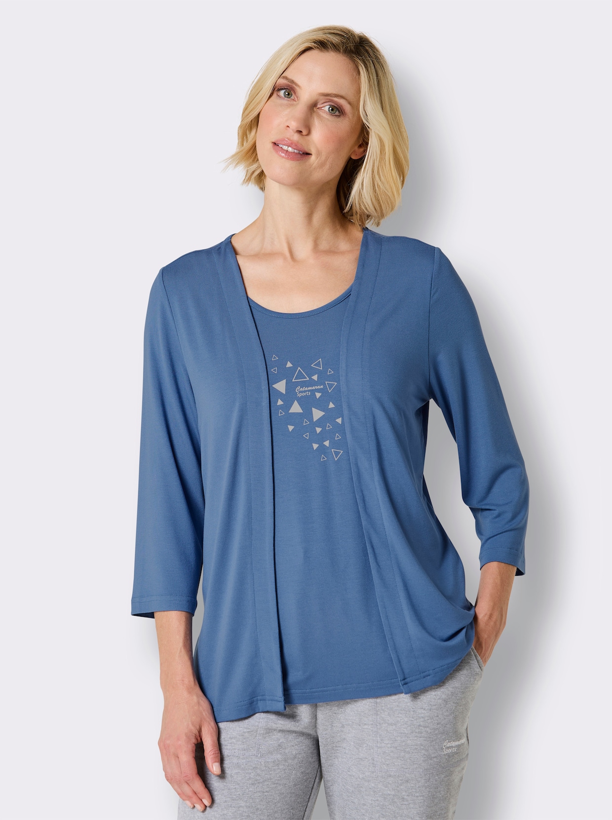 Catamaran Sports 2-in-1-Shirt - jeansblau