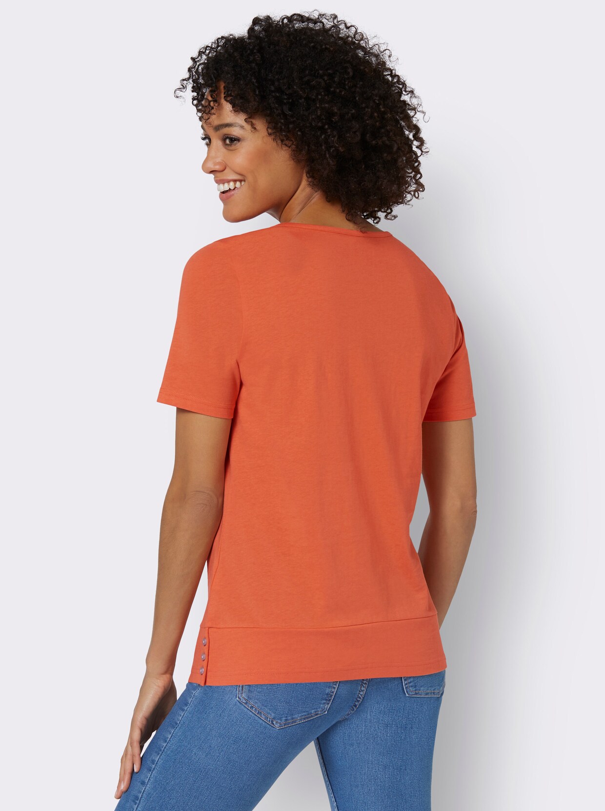 Shirt met korte mouwen - mandarijn