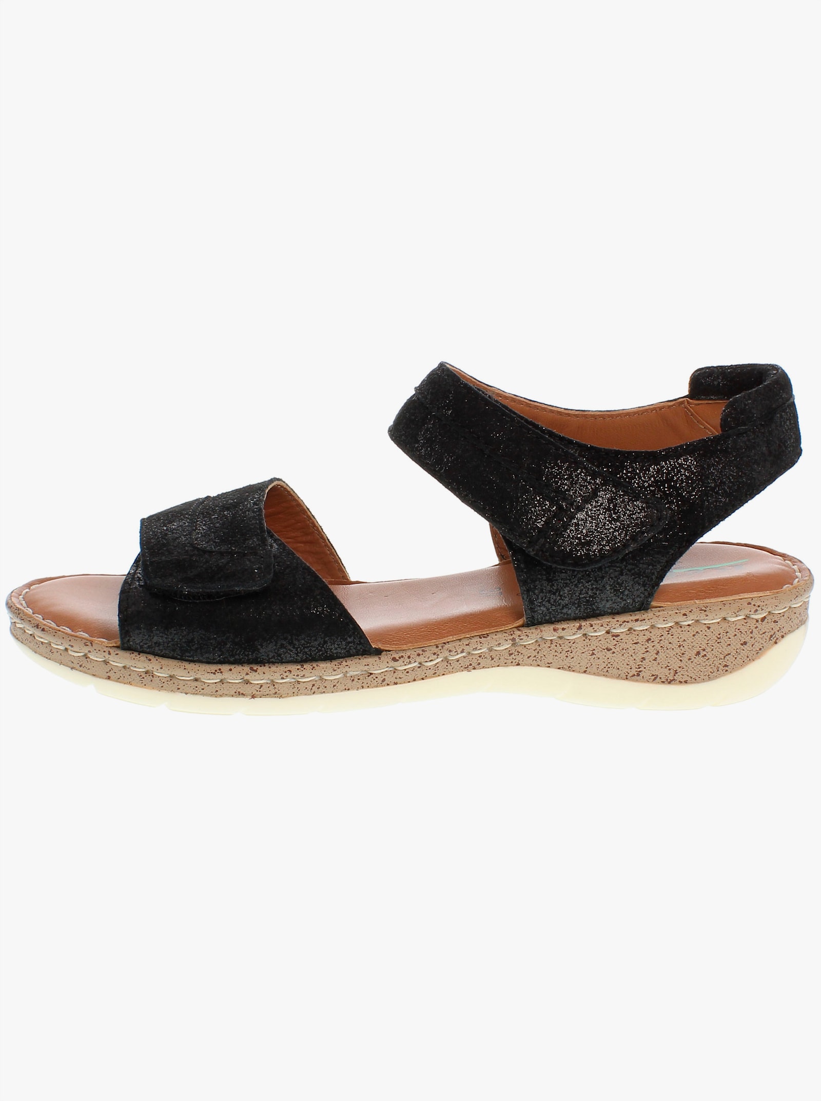 Reflexan Sandale aus Nubukleder - schwarz