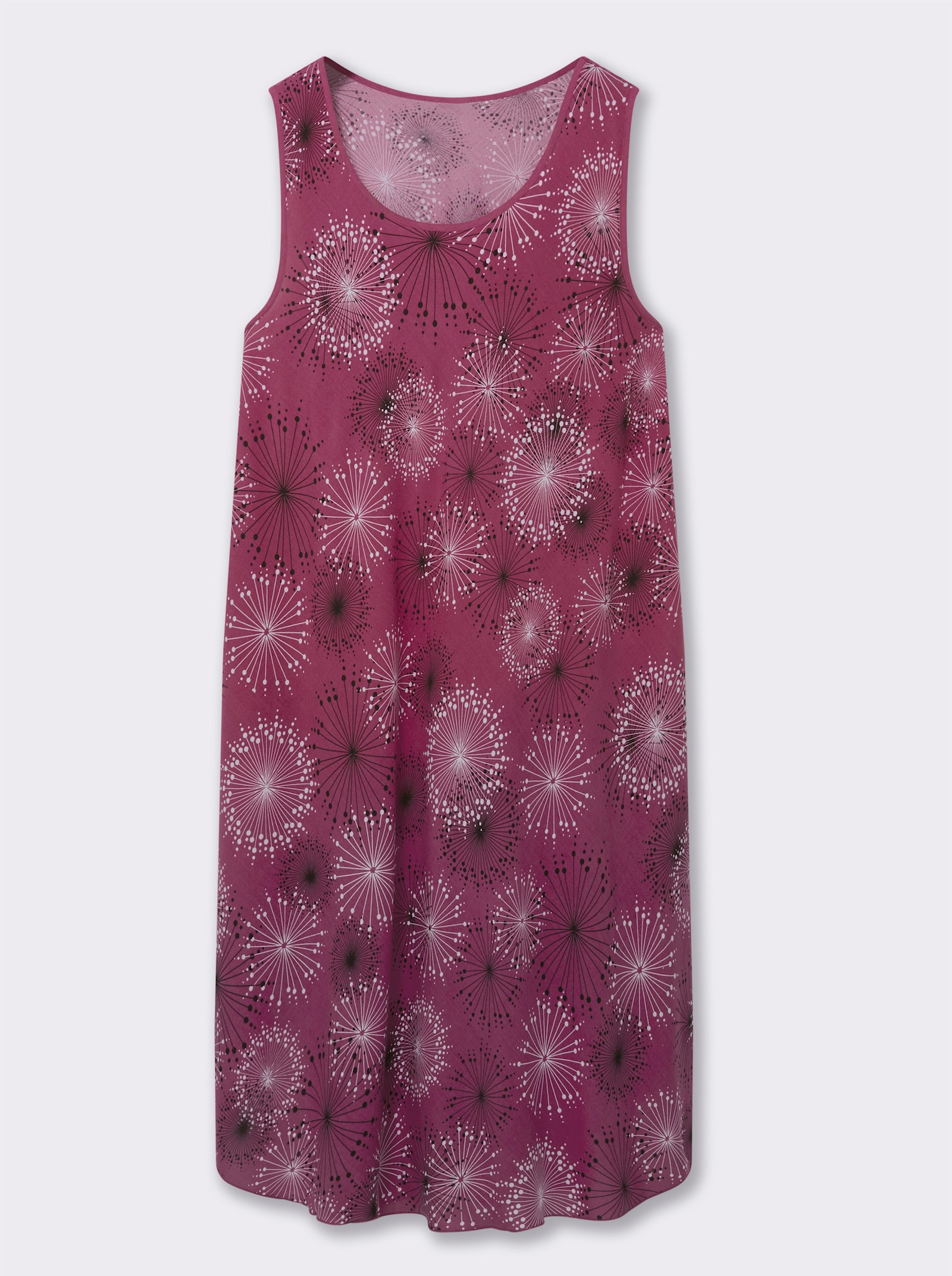 Druckkleid mit Blüten-Muster, figurumspielend - beere-graphit-bedruckt