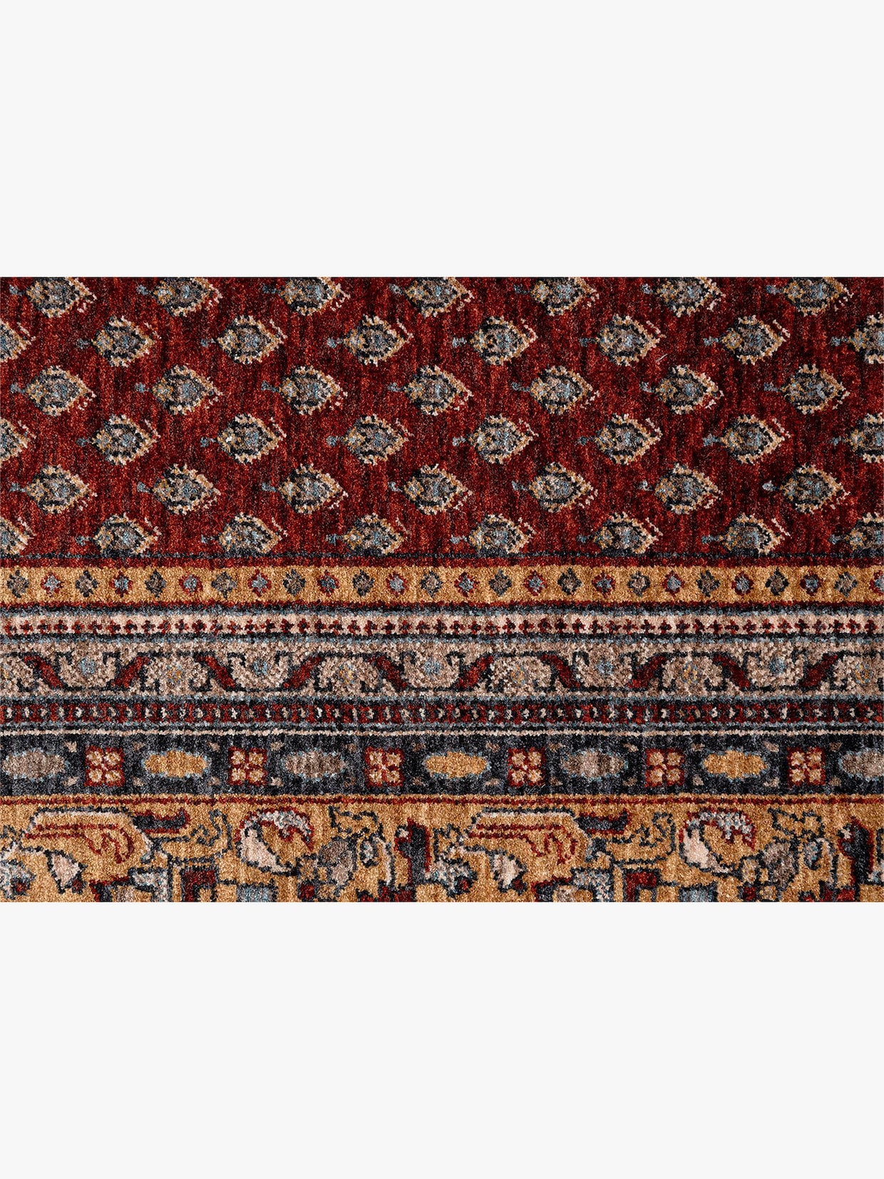 Theko Teppich - rot-gemustert