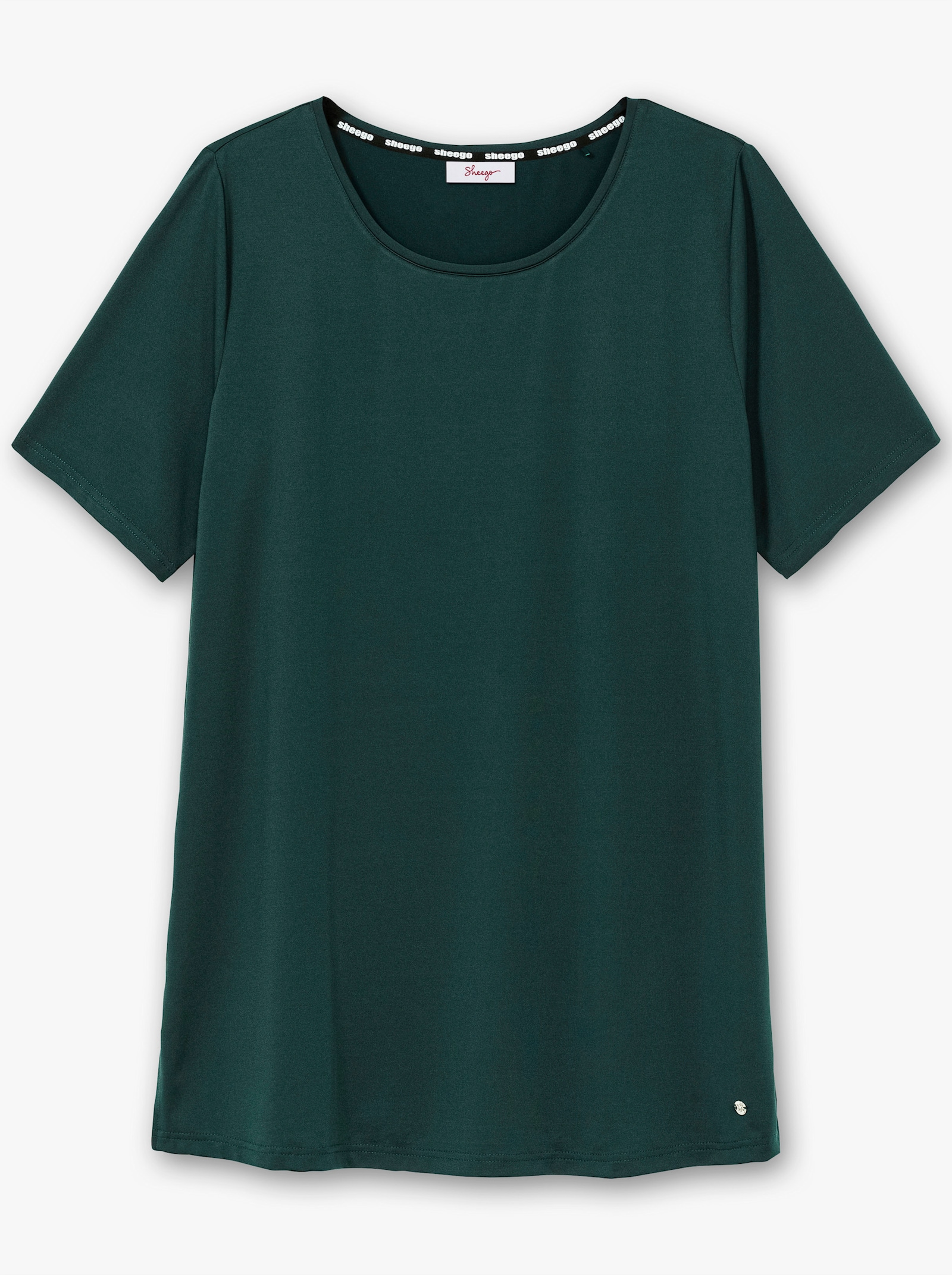 sheego Functioneel shirt in lang model - diepgroen