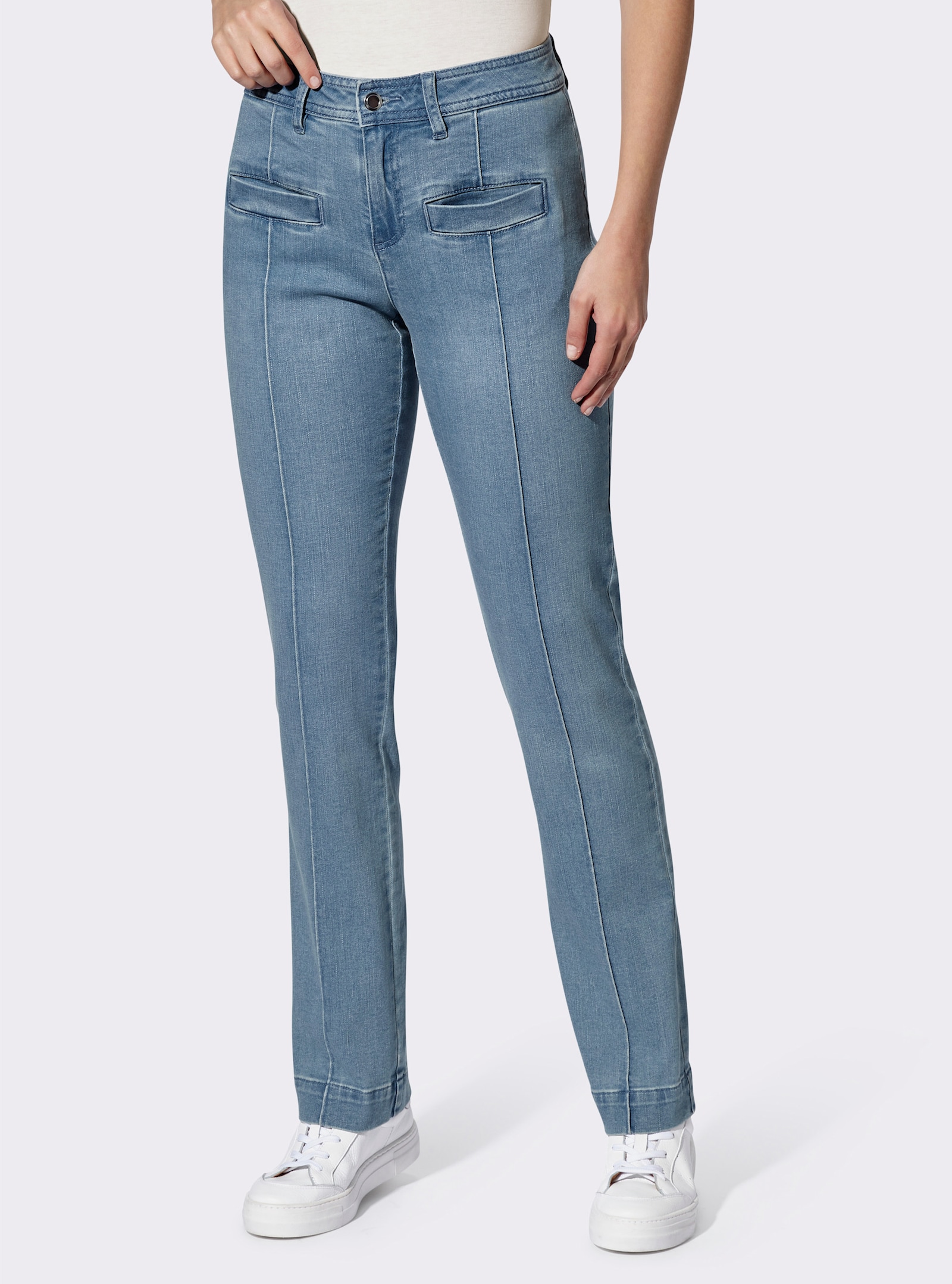 heine Rechte jeans met strookzakken - blue-bleached