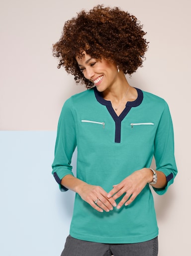 3/4-Arm-Shirt - smaragd