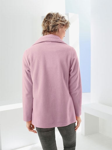 Fleecejacke mit 2-Wege-Reißverschluss - rosé