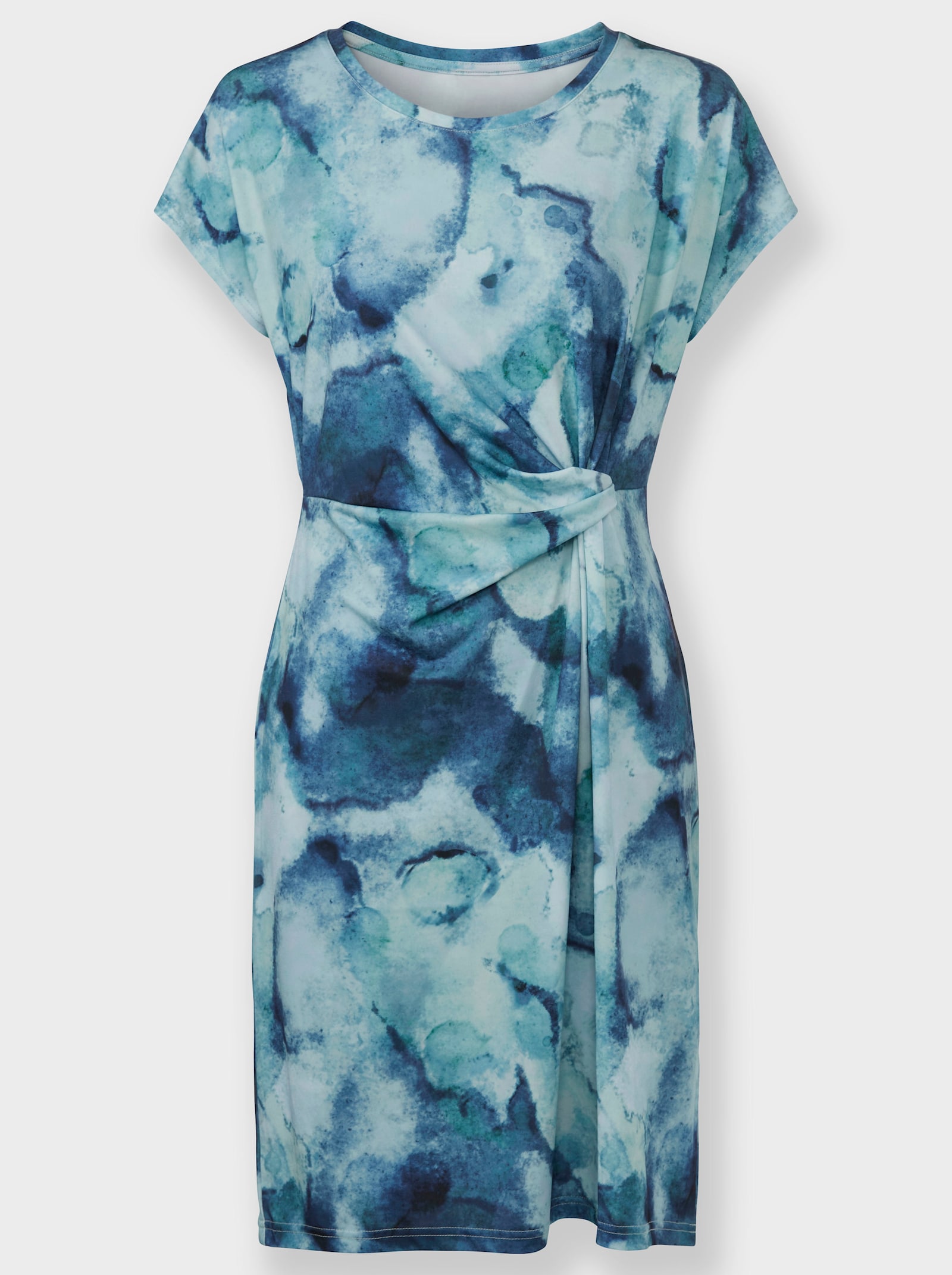 heine Jerseykleid in Koffer-Qualität, knitterfrei - ozean-royalblau-bedruckt