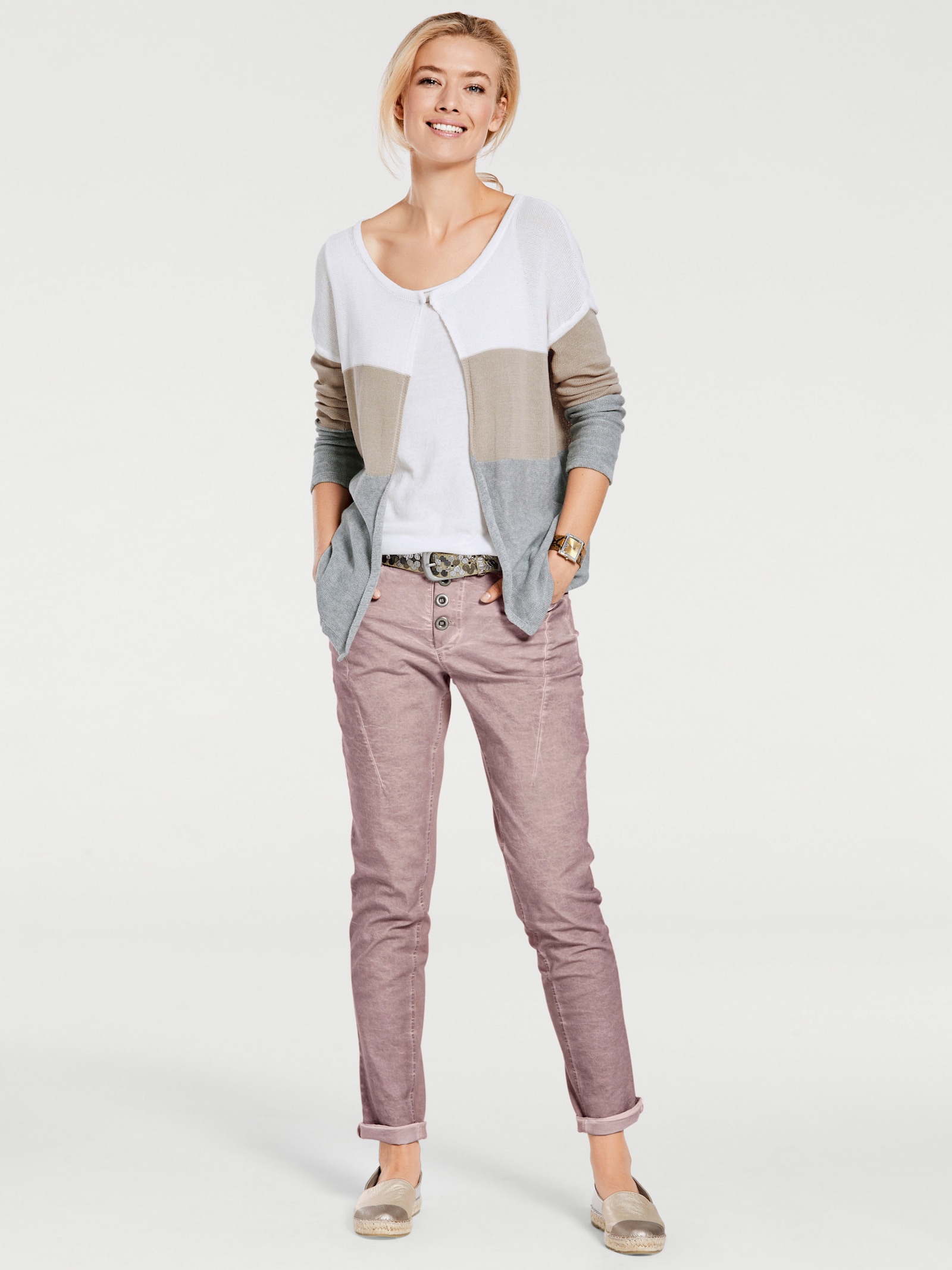 heine Jerseyhose in Karottenform - rosé