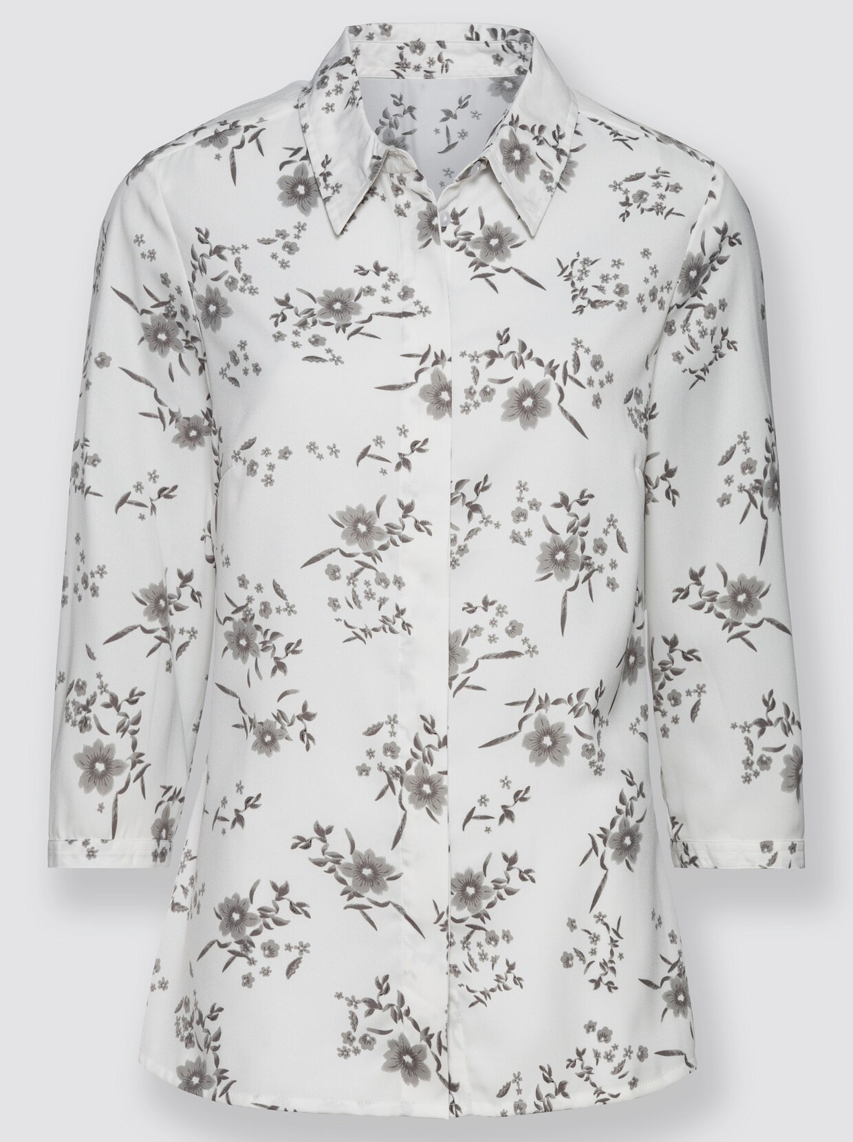 Druckbluse - weiß-gemustert
