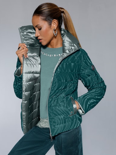 Daunenjacke zum Wenden - petrol