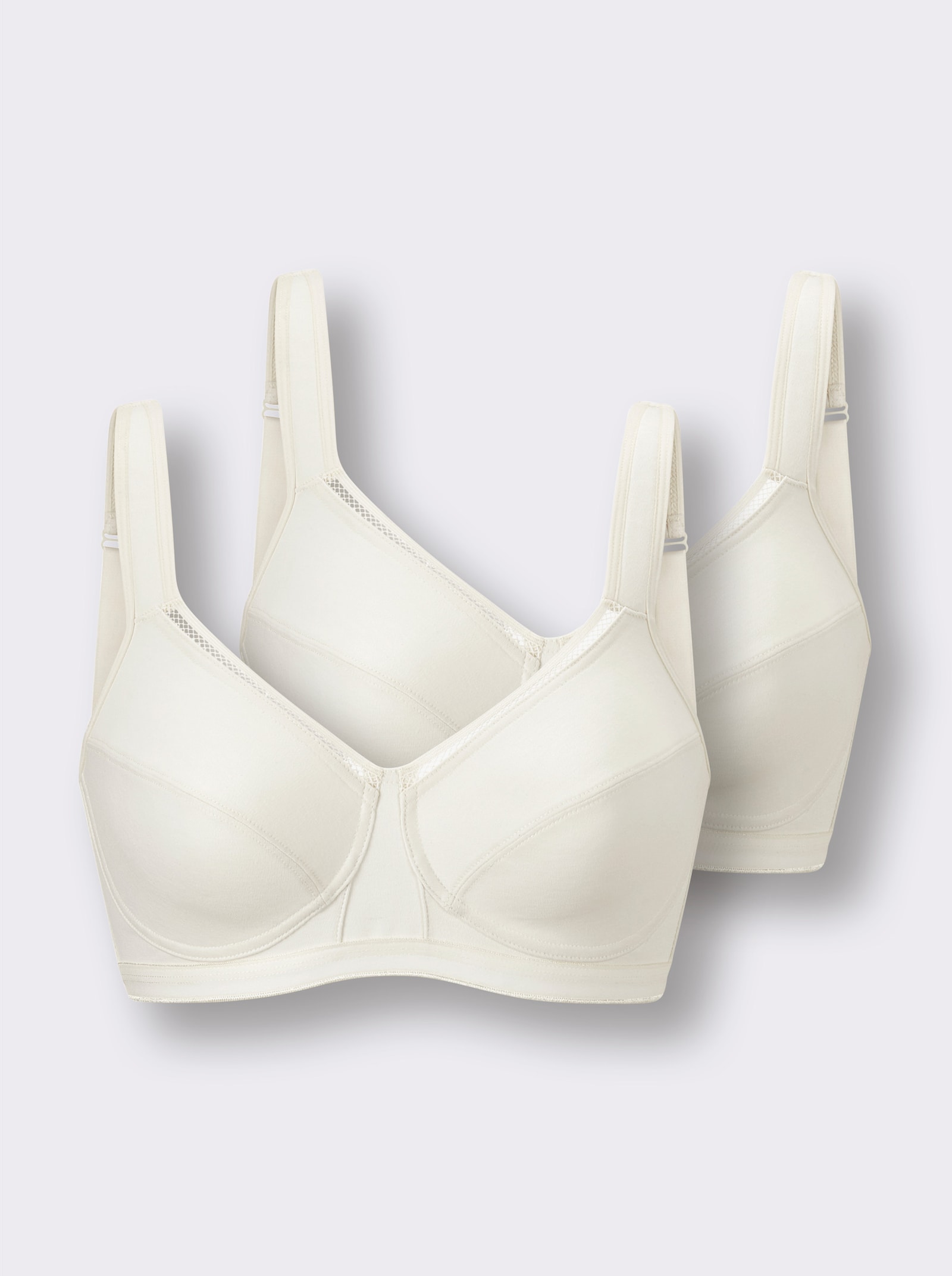 wäschepur Comfortbeha zonder beugel met brede bandjes - champagne