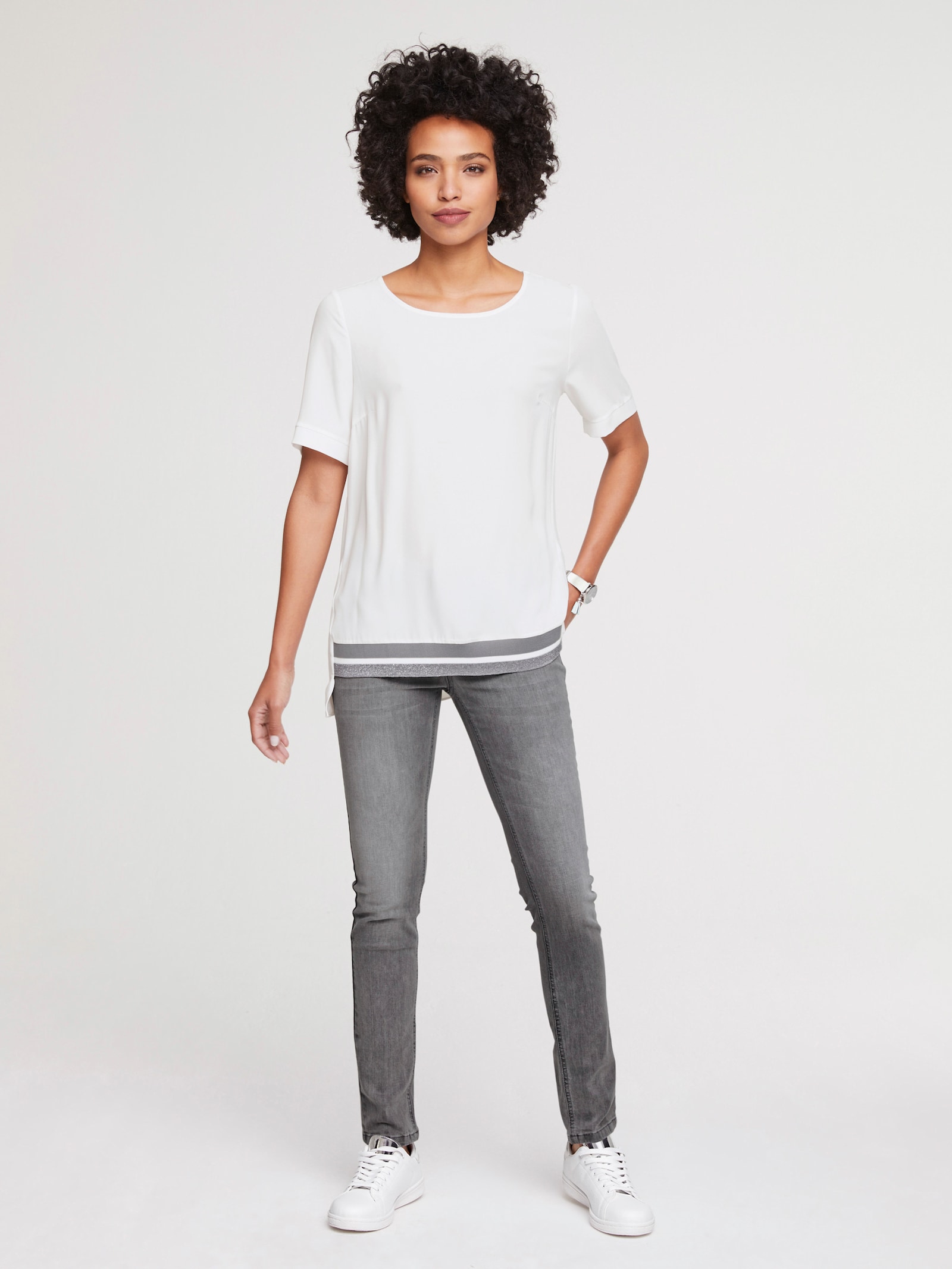 heine Jean skinny avec effet ventre plat - gris denim