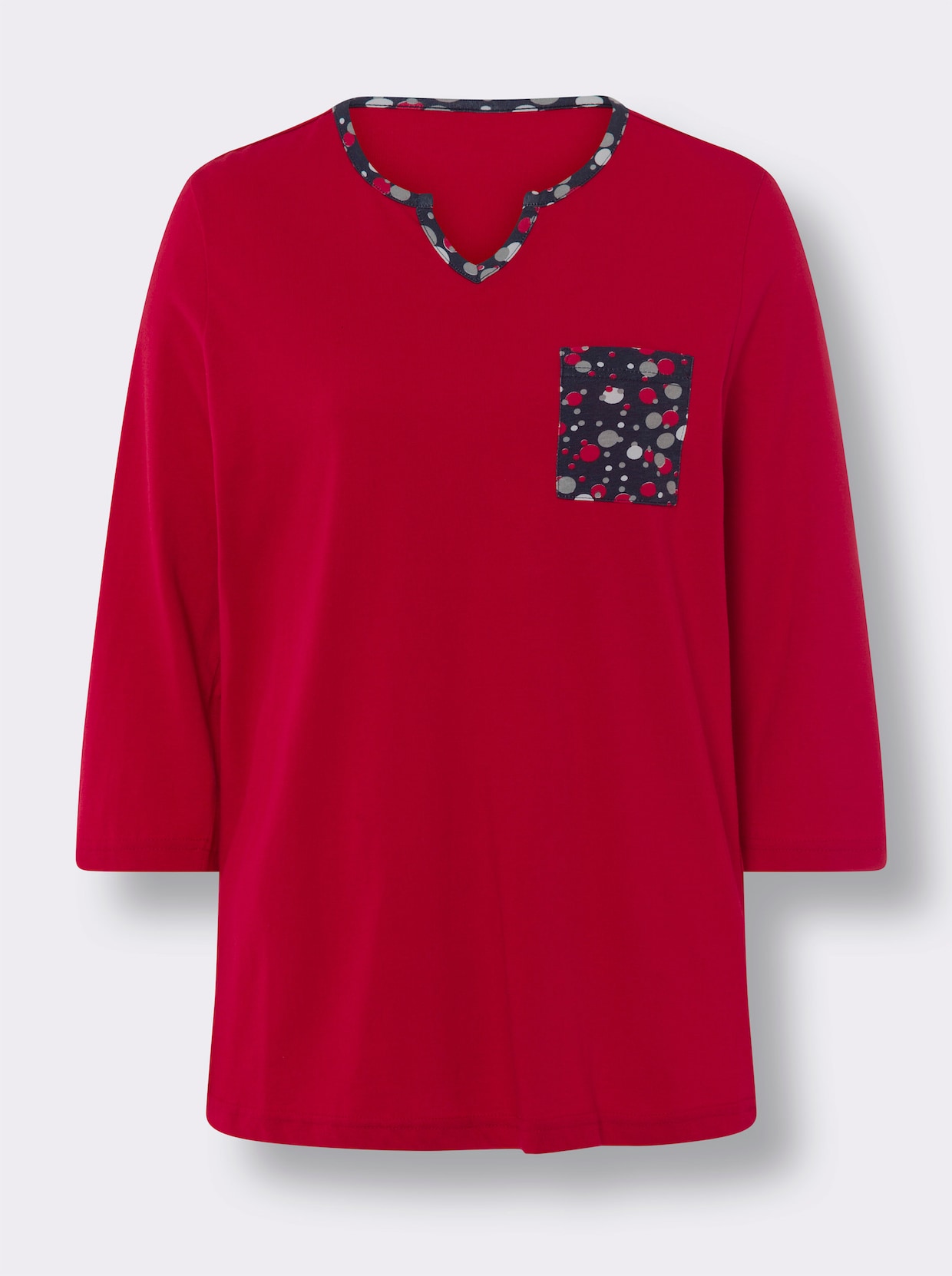 Pyjama - rood/marine geprint