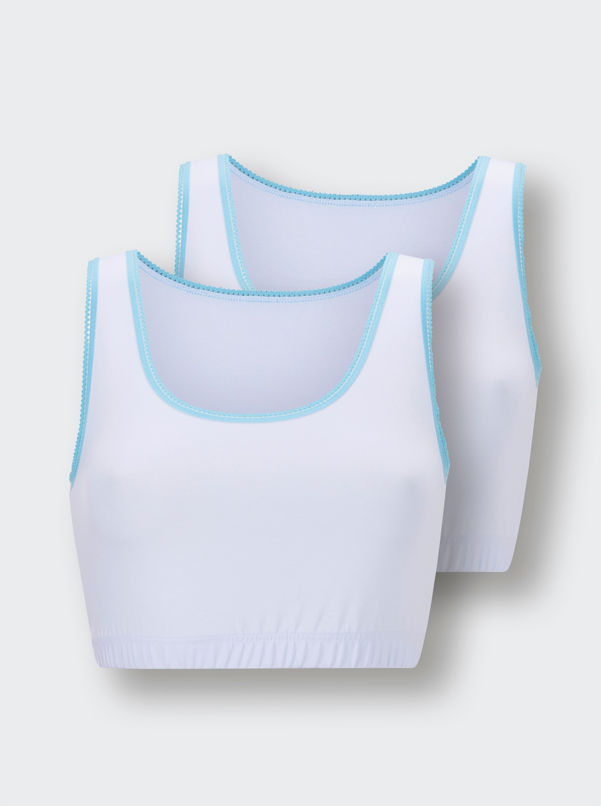 wäschepur Bustier - weiss-aquamarin