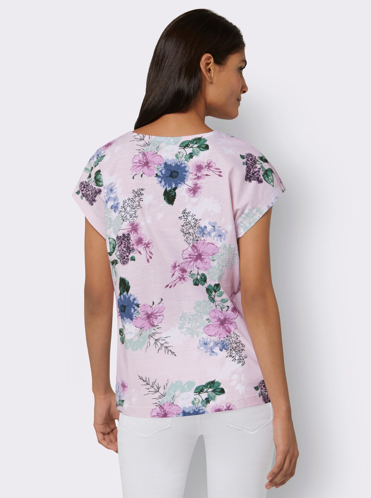 Shirt met korte mouwen - lichtroze bedrukt