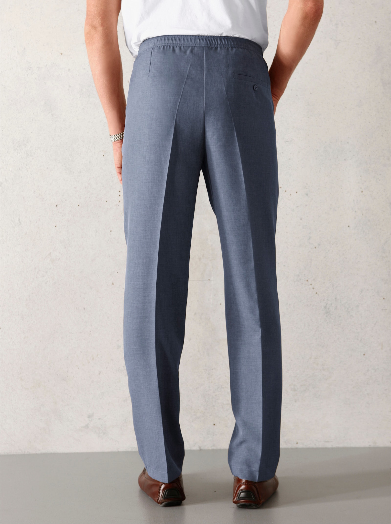 Schlupfhose - blau-meliert