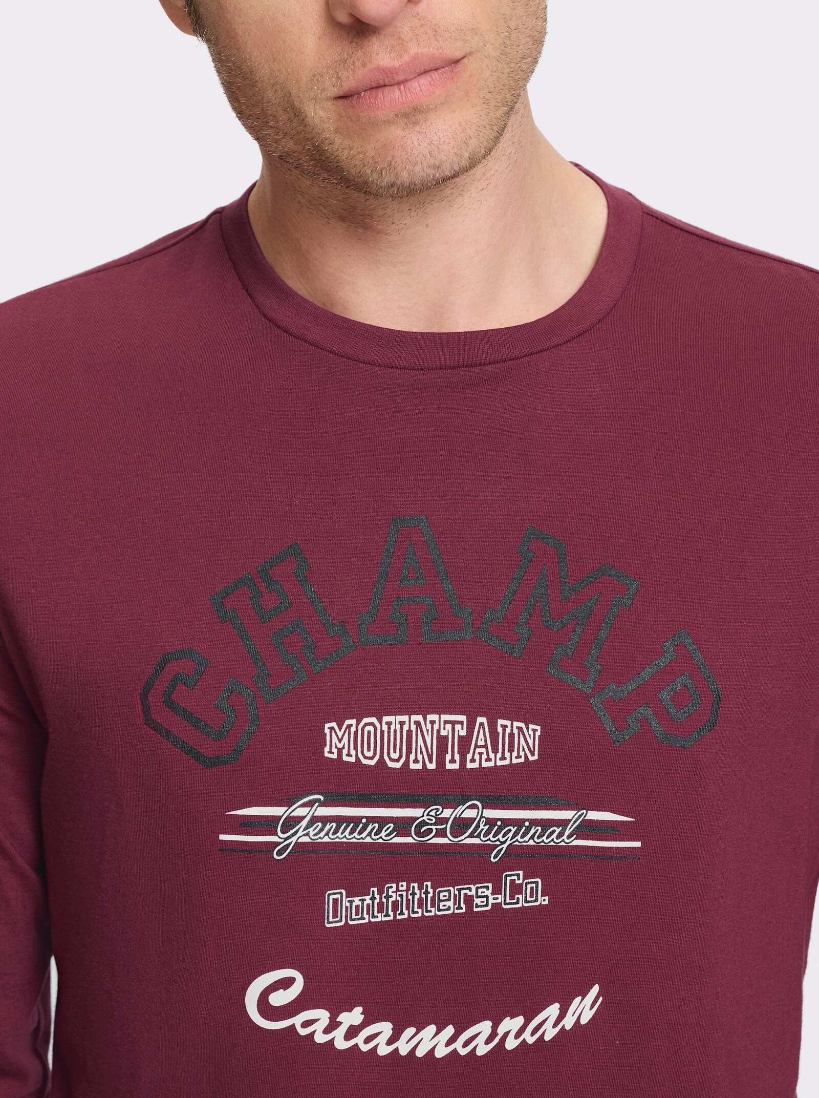 Catamaran Langarmshirt - bordeaux-bedruckt