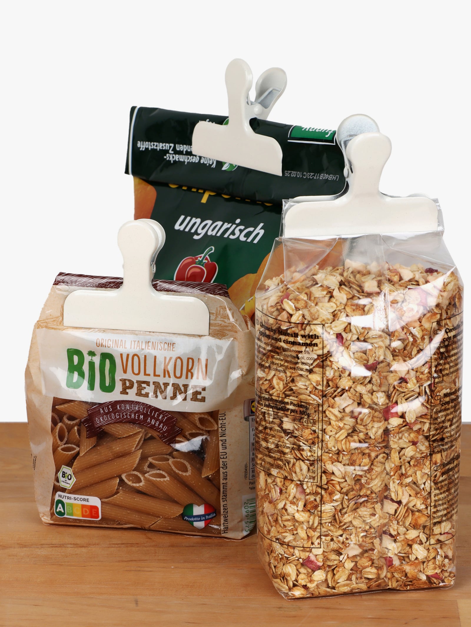  Beutel-Clips - silberfarben