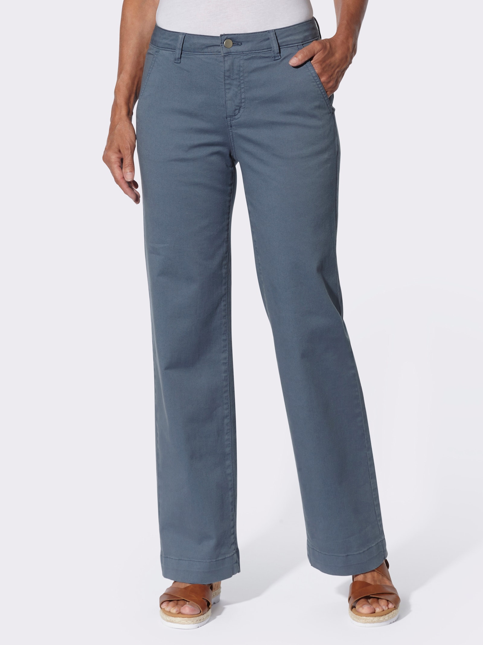 Gerade Jeans in Twill-Qualität - rauchblau