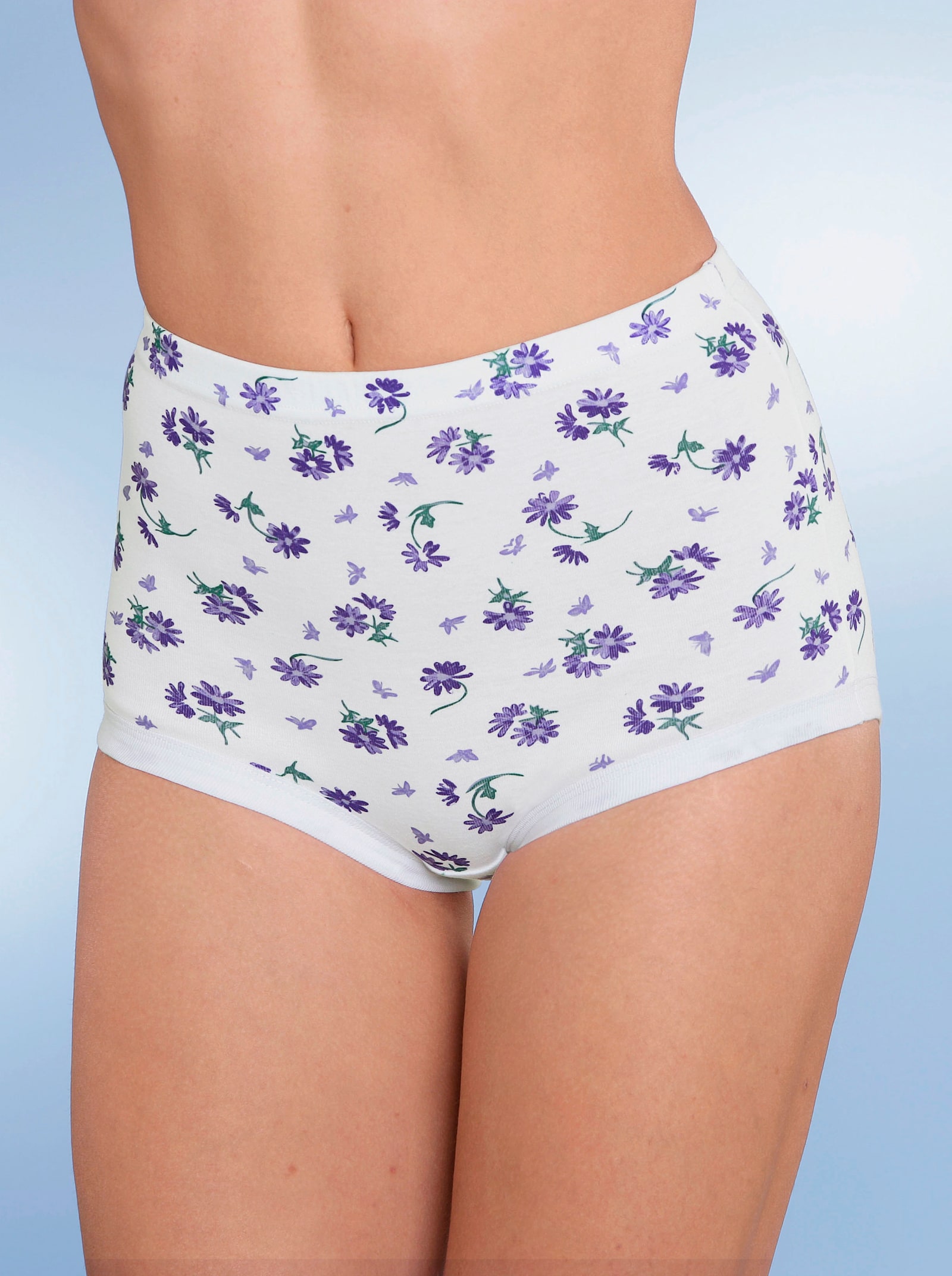 wäschepur Taillenslip mit hoher Leibhöhe - lila-bedruckt