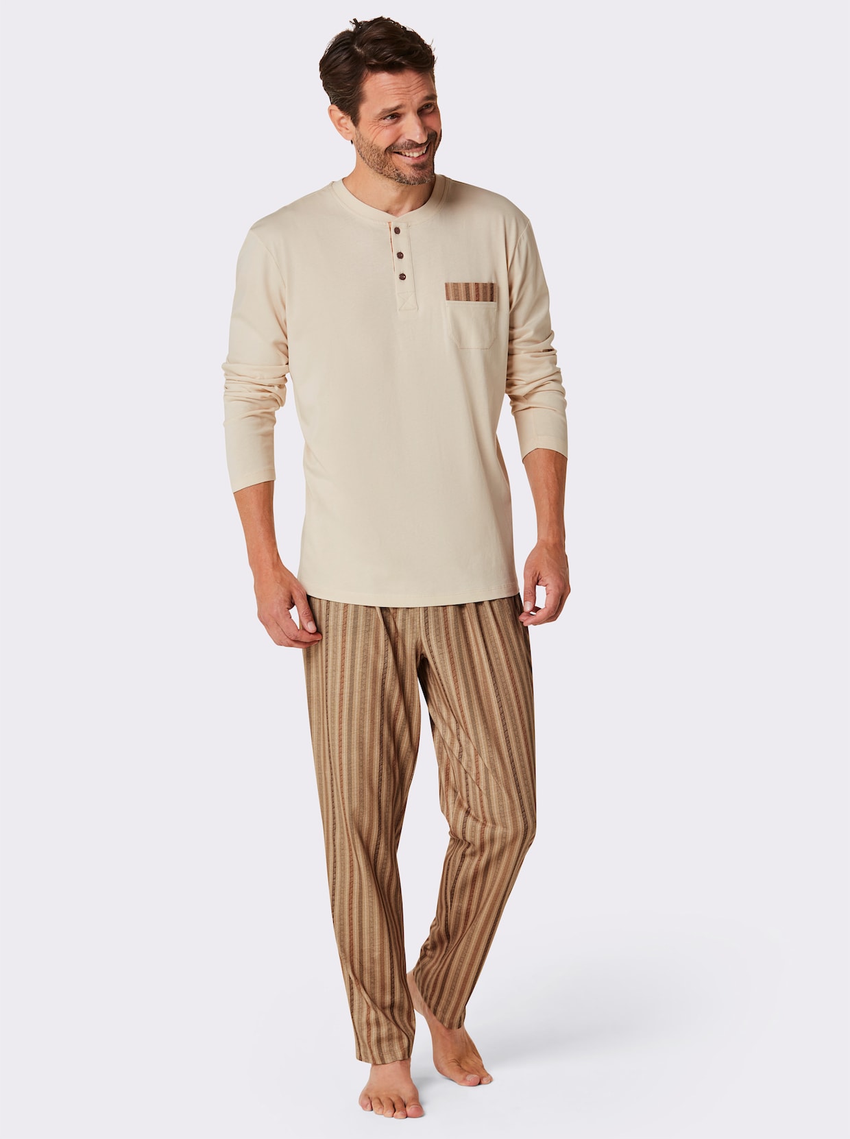 KINGsCLUB Pyjama - zand geprint