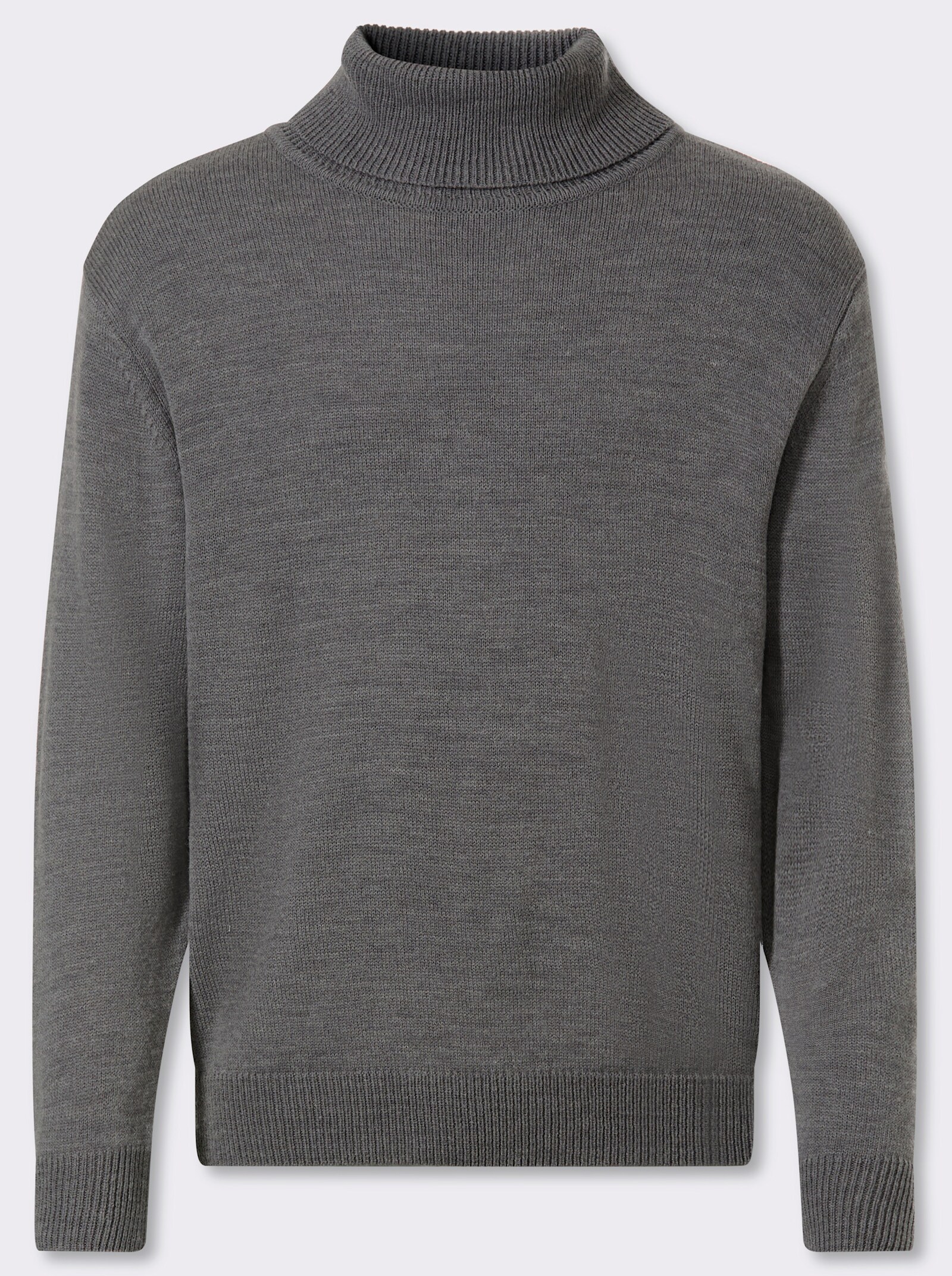 Catamaran Rollkragenpullover mit Wollanteil - grau-meliert
