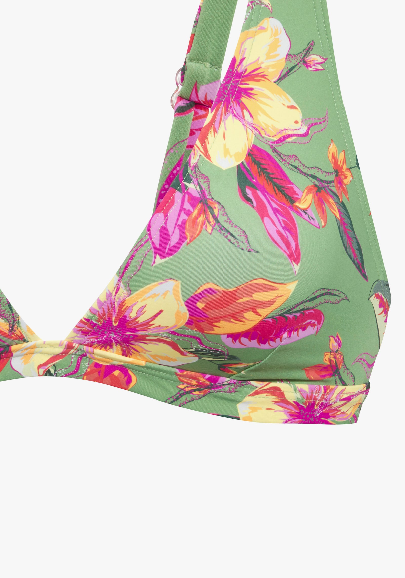 LASCANA Triangel-Bikini-Top - salbei-pink bedruckt