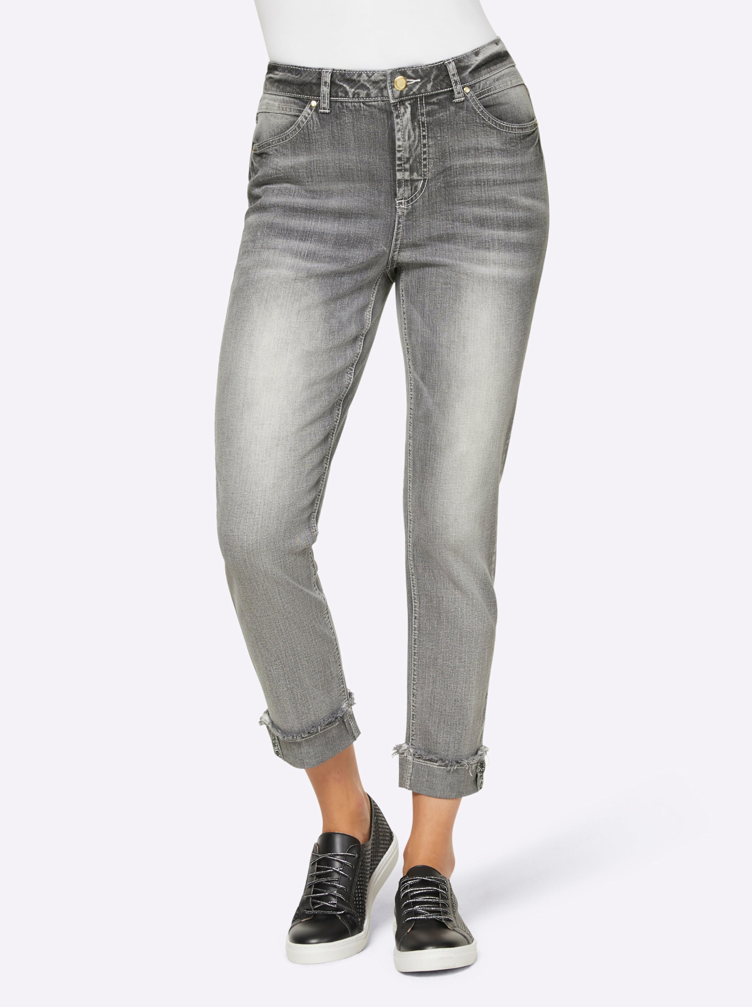 Witt Damen 7/8-Jeans, light grey-denim
