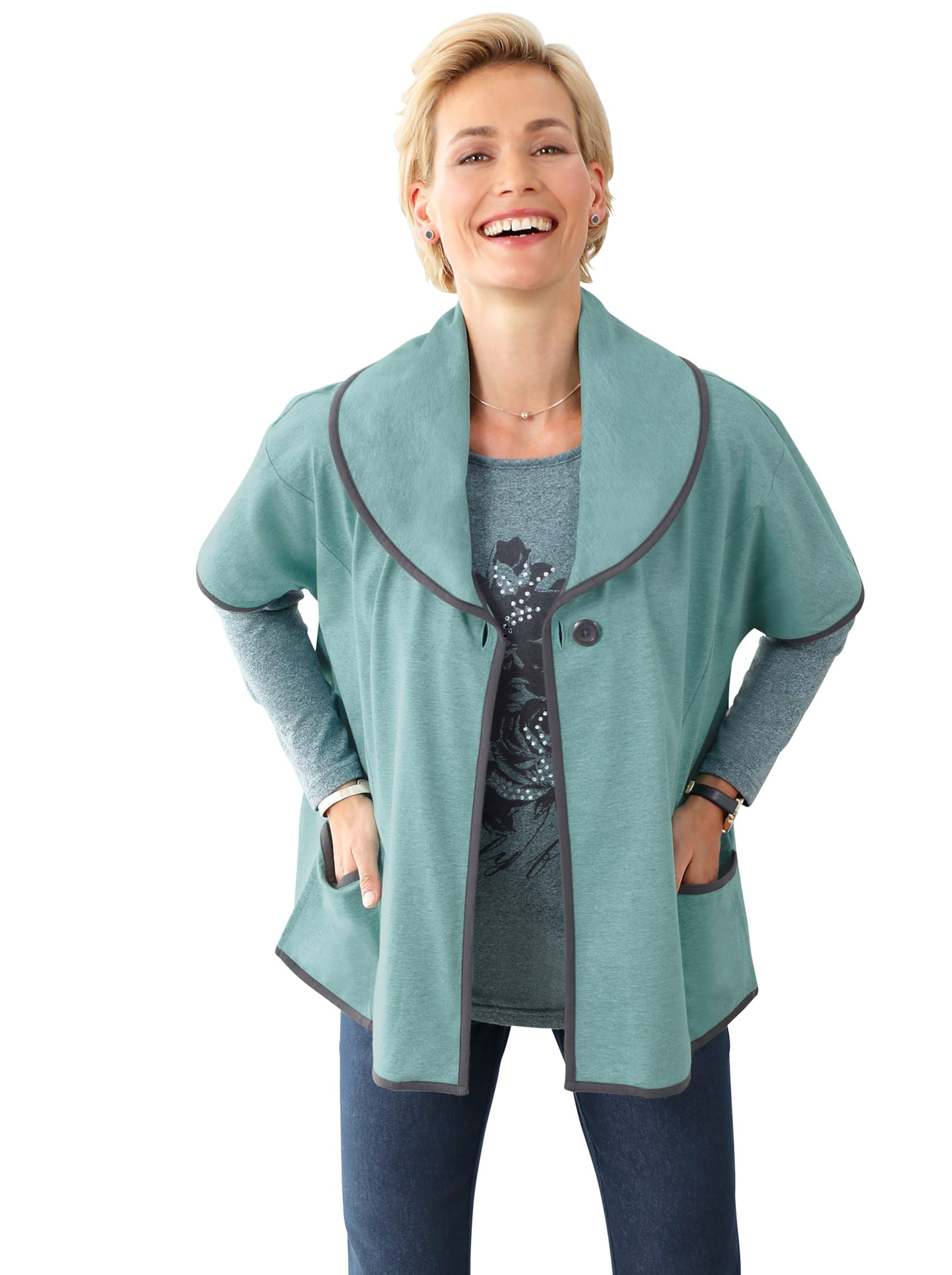 Shirtjacke - mint-meliert